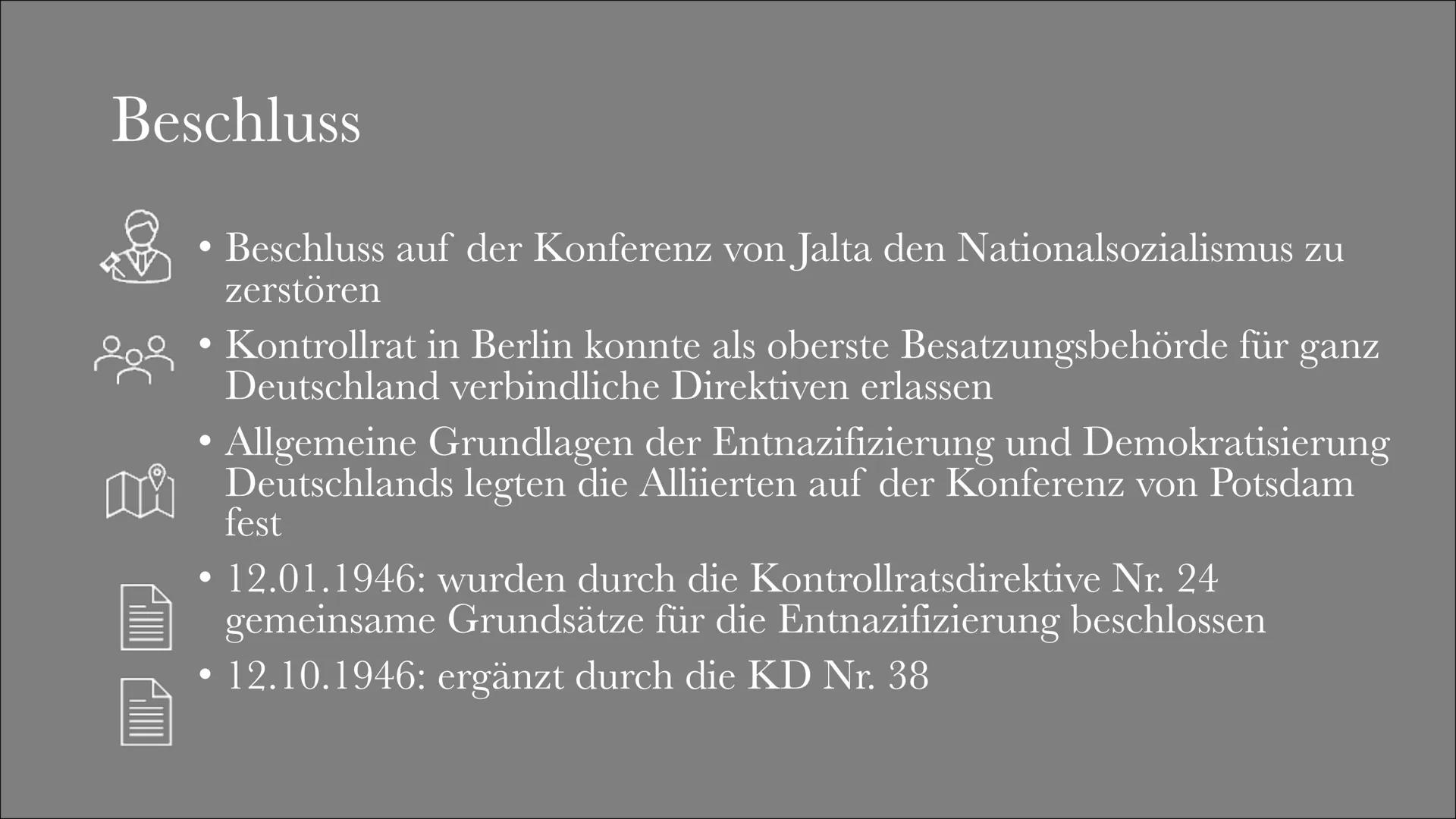 Entnazifizierung
Luca Speitmann
Tuche
Saarlandste
90-> Inhaltsverzeichnis
Definition
• Beschluss
Nürnberger Prozesse
Besatzungszonen
●
●
• -