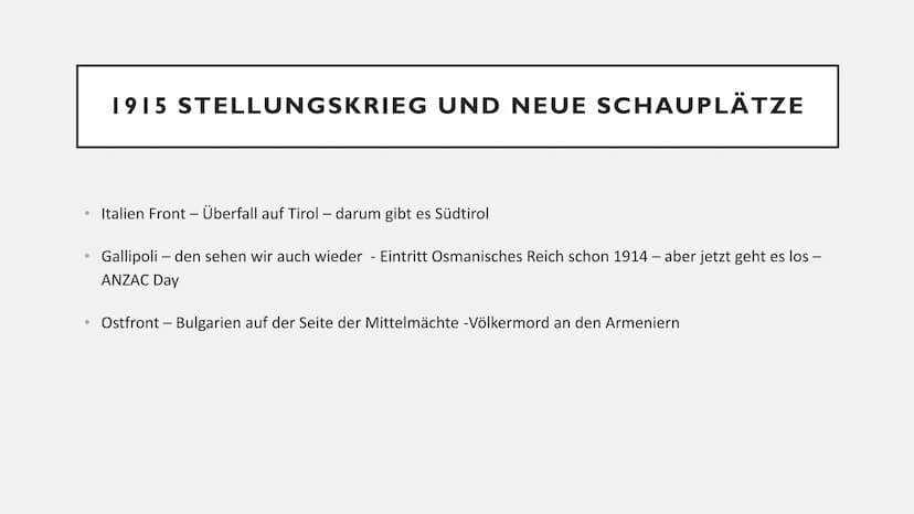 ABLAUF DES ERSTEN WELTKRIEGES
Alexander von Nordheim ●
Die wichtigsten Nationen des Kriegs
. Kriegsverlauf 1914
Kriegsverlauf 1915
Kriegsver
