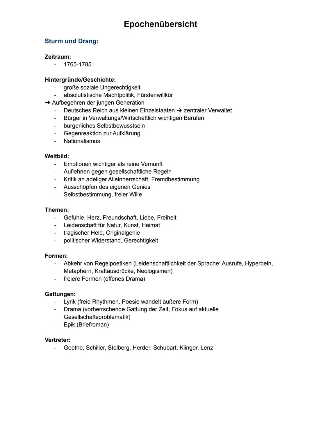 Barock:
Zeitraum:
1600-1720
Hintergründe/Geschichte:
Entwicklung modernen Wissenschaften
Aufblühen des Humanismus
Absolutismus mit extremen 