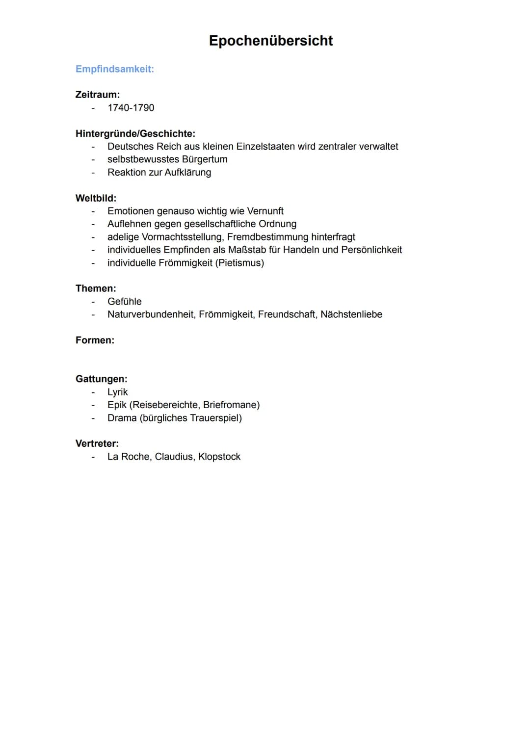 Barock:
Zeitraum:
1600-1720
Hintergründe/Geschichte:
Entwicklung modernen Wissenschaften
Aufblühen des Humanismus
Absolutismus mit extremen 