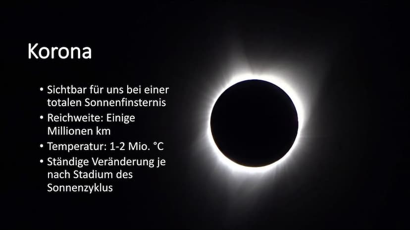 Die Sonne Gliederung
●
●
●
Aufbau
Kernfusion
Energiefreisetzung
Sonnenaktivität
Forschung
Strahlungsleistung
Quelle Aufbau
Bestehend aus 5
S