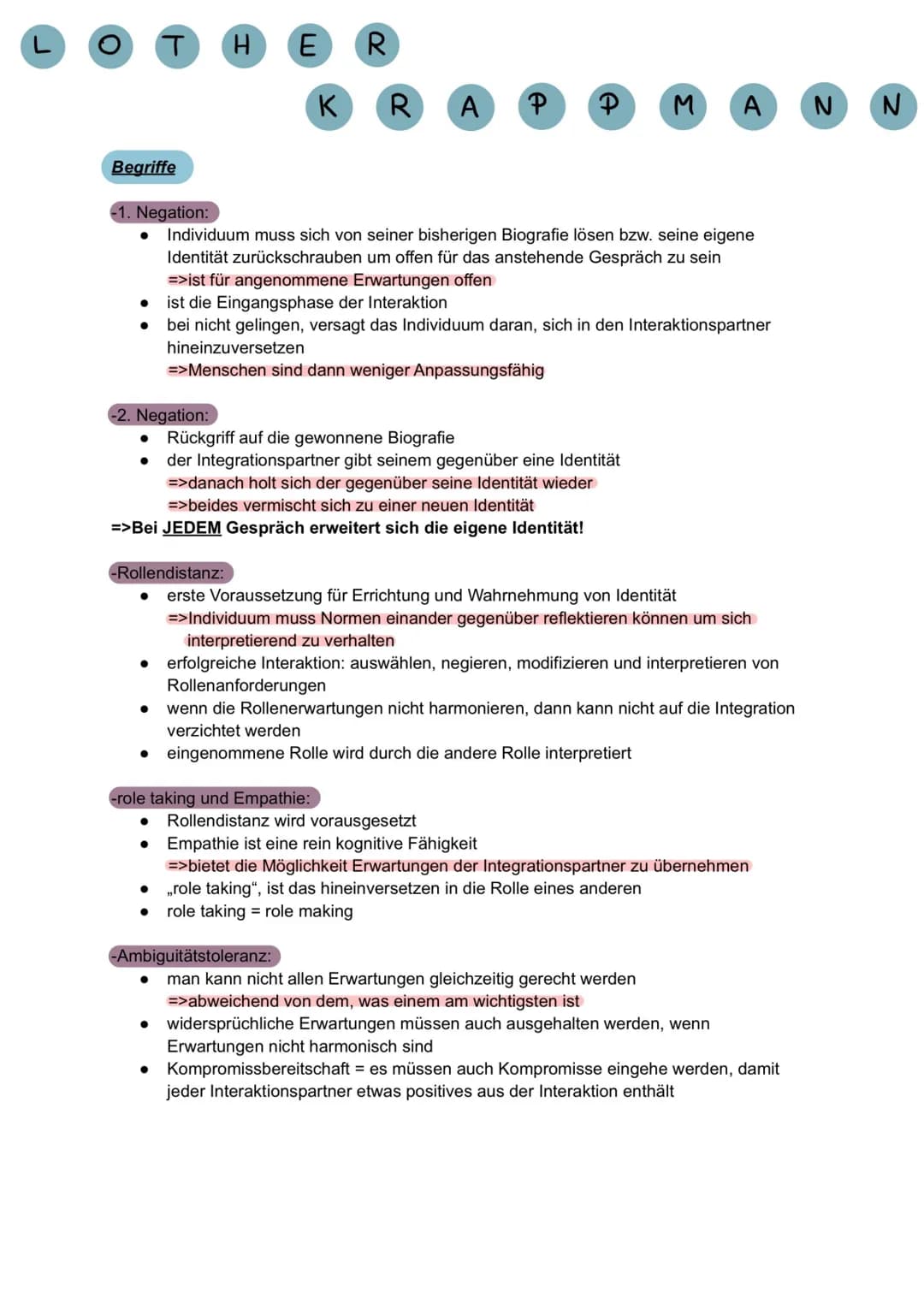 Mead und Krappmann: Symbolischer Interaktionismus und Rollentheorien erklärt