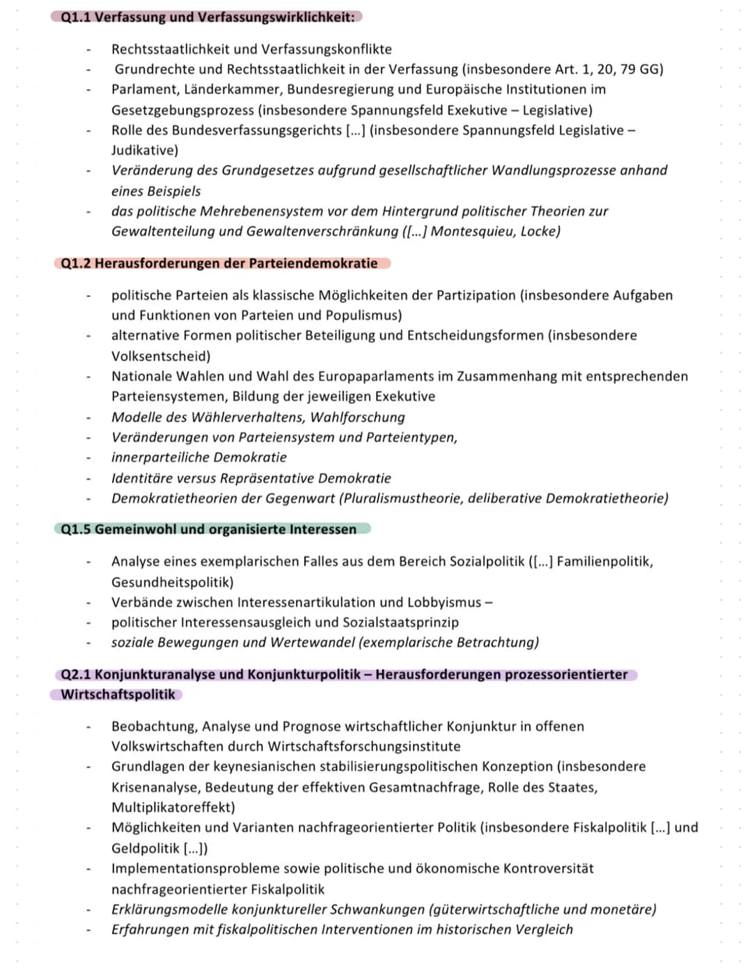 Politik und Wirtschaft, LK / Q1.1 Verfassung und Verfassungswirklichkeit:
-
Rechtsstaatlichkeit und Verfassungskonflikte
Grundrechte und Rec