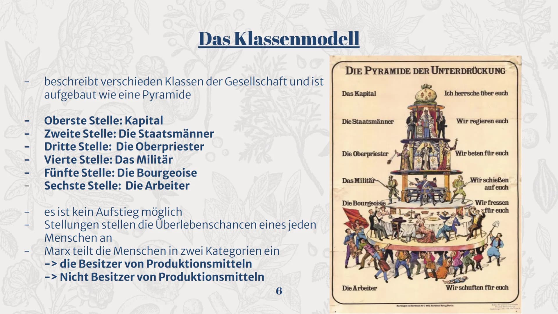 -Soziale-
-Ungleichheit-
13 INHALTSANGABE
1. Definition von Sozialen Modellen
2. Klassenmodell nach Karl Marx
3. Schichtenmodell nach Dahren