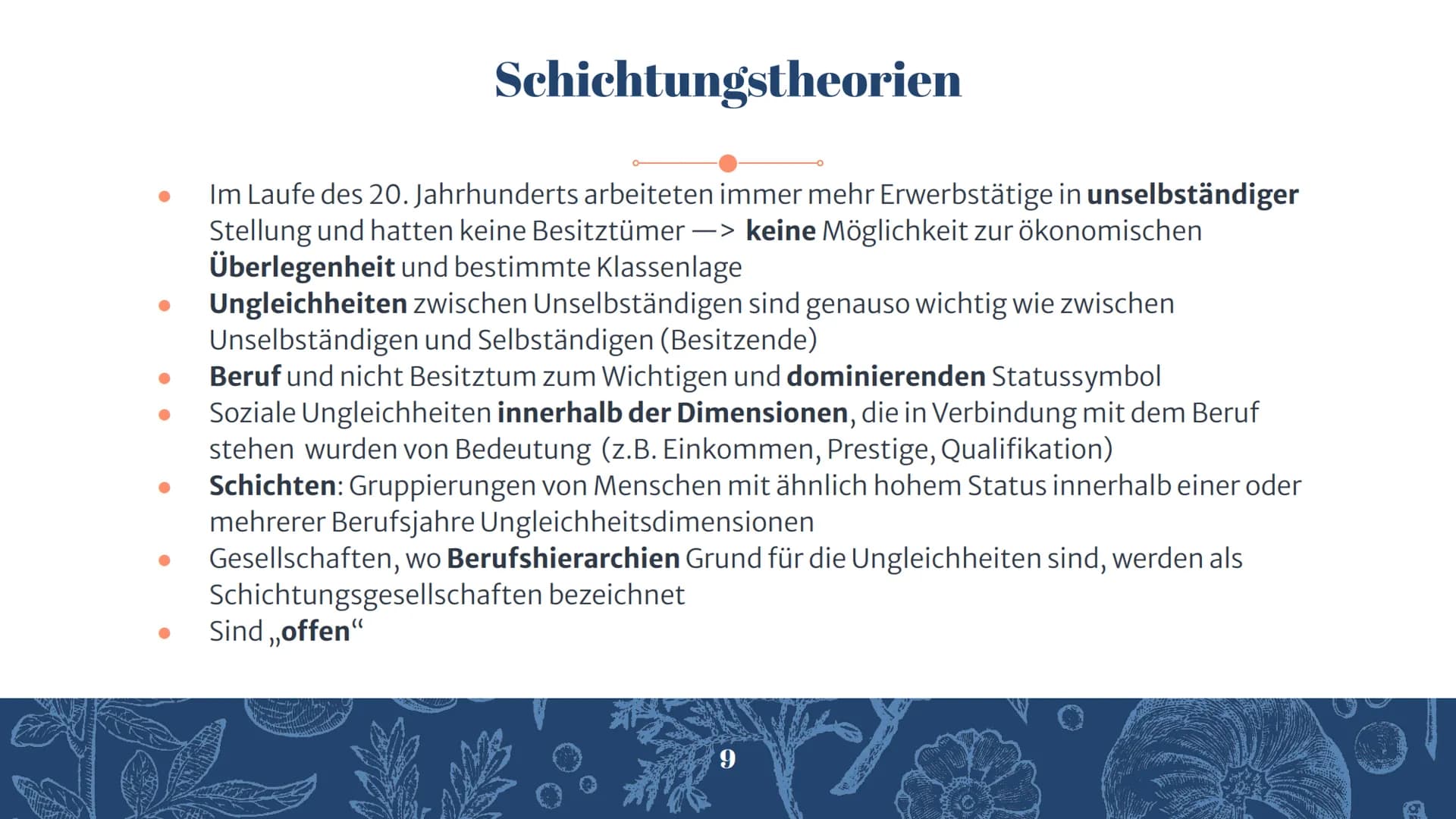 -Soziale-
-Ungleichheit-
13 INHALTSANGABE
1. Definition von Sozialen Modellen
2. Klassenmodell nach Karl Marx
3. Schichtenmodell nach Dahren