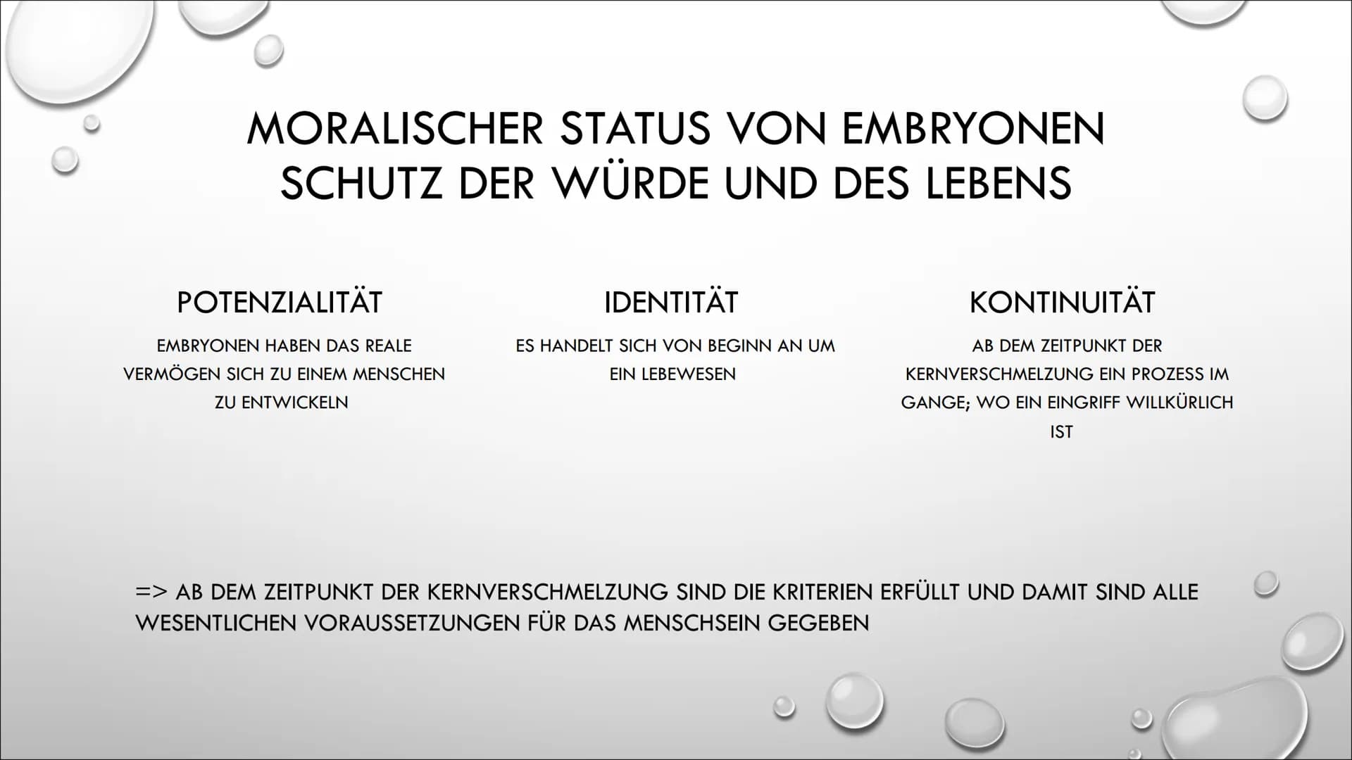 D
PRÄIMPLANTATIONSDIAGNOSTIK WAS IST DIE PID?
•
ANWENDUNGSBEREICHE
• DER FALL, EIN BEISPIEL
• RECHTLICHE LAGE
MORALISCHER STATUS, ETHISCHE A