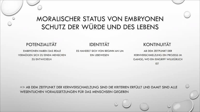 D
PRÄIMPLANTATIONSDIAGNOSTIK WAS IST DIE PID?
•
ANWENDUNGSBEREICHE
• DER FALL, EIN BEISPIEL
• RECHTLICHE LAGE
MORALISCHER STATUS, ETHISCHE A