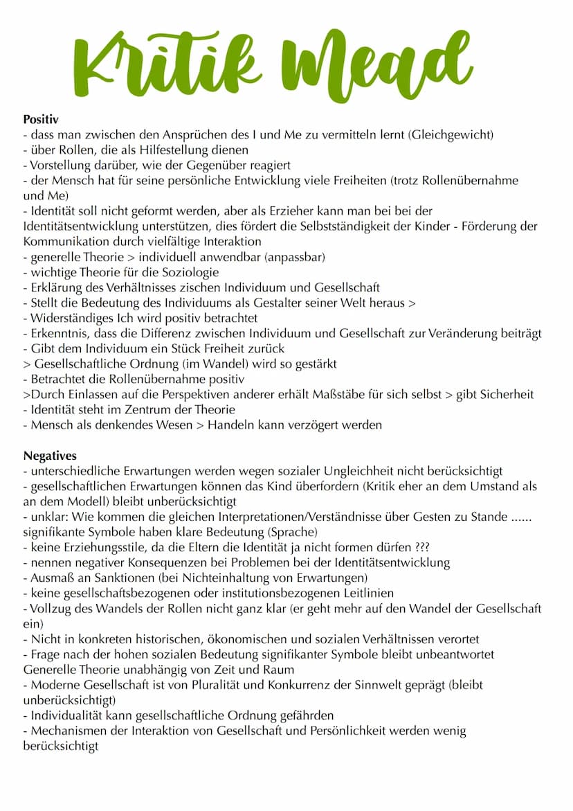 MEAD
SYMBOLISCHER INTERAKTIONISMUS
Dieser Begriff nennt die Tatsache, dass einer Handlung oder eine Situation erst durch
Kommunikation an Be
