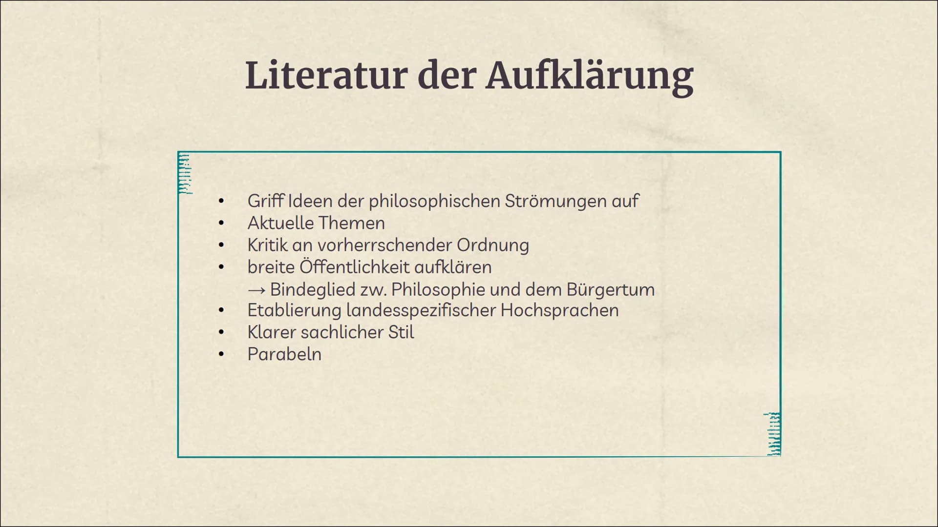 Die Epoche der
Aufklärung
Und beispielhafte
Erläuterung anhand des
Dramas ,,Nathan der Weise" Gliederung
01
Begriffserklärung
02
Historische