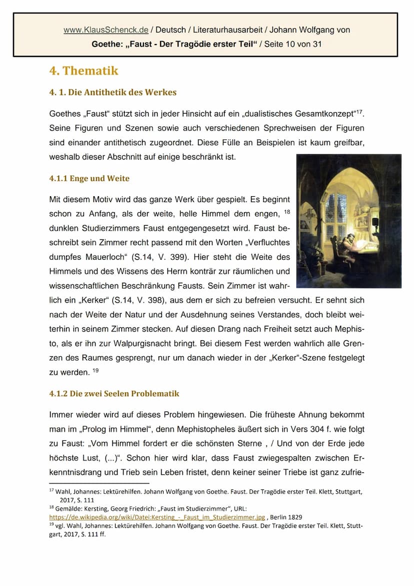 Johner Wollgäng den Pontſen
Johann Wolfgang von Goethe: Faust.
Der Tragödie erster Teil
Literaturhausarbeit
Deutsch
Fachlehrer: OSR. Schenck