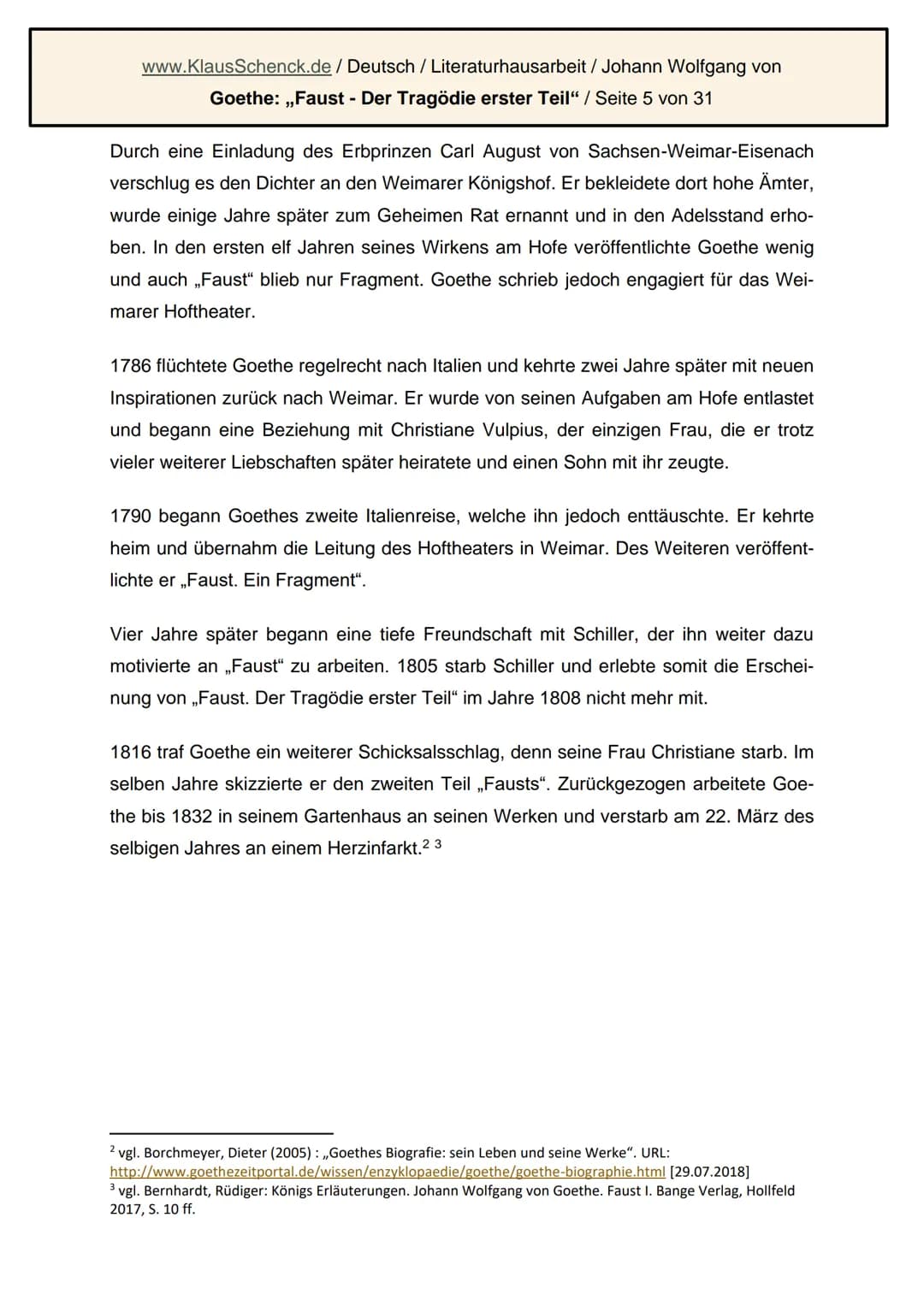 Johner Wollgäng den Pontſen
Johann Wolfgang von Goethe: Faust.
Der Tragödie erster Teil
Literaturhausarbeit
Deutsch
Fachlehrer: OSR. Schenck