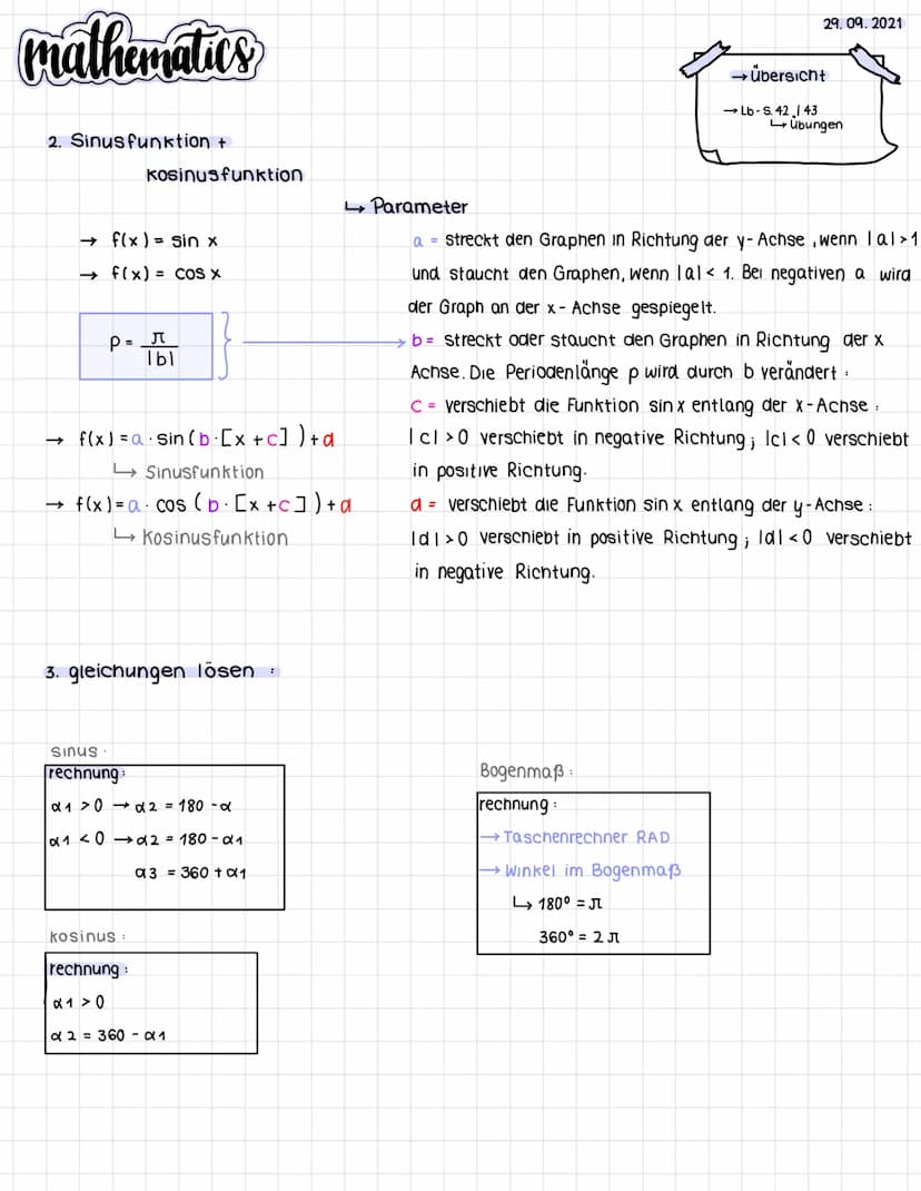mathematics
1. Einheilskreis
Gradmaß Bogenmaß
J
Zr
ग
ZR
135 120°
150°
Sin a
180°
P(x/y)
210⁰
Quadranten
225°
K
उंग
240°
플
К
90°
cosa
60⁰
45°