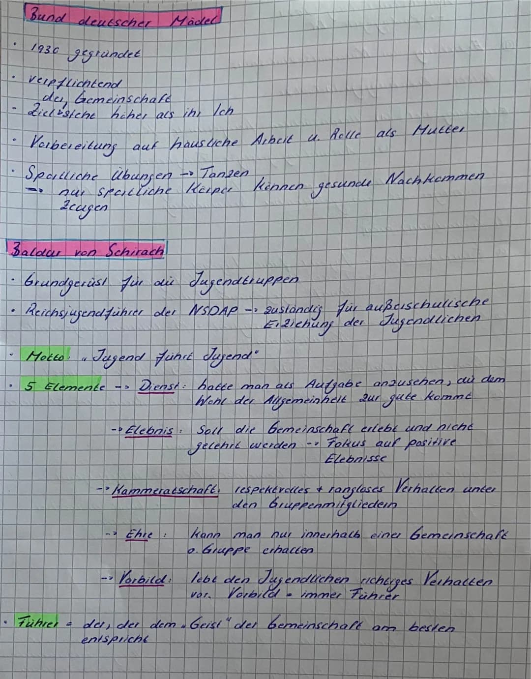 Braichung
Hitlers Erziehungsgrundsätze
Elaichungsziel (1) Heranzüchten keingesunde Keiper
(2) Ausbildung geistiger Fähigkeiten
=>
wissenscha