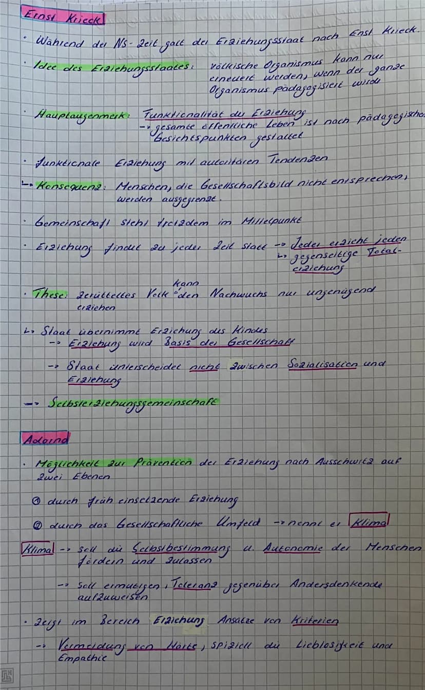 Braichung
Hitlers Erziehungsgrundsätze
Elaichungsziel (1) Heranzüchten keingesunde Keiper
(2) Ausbildung geistiger Fähigkeiten
=>
wissenscha