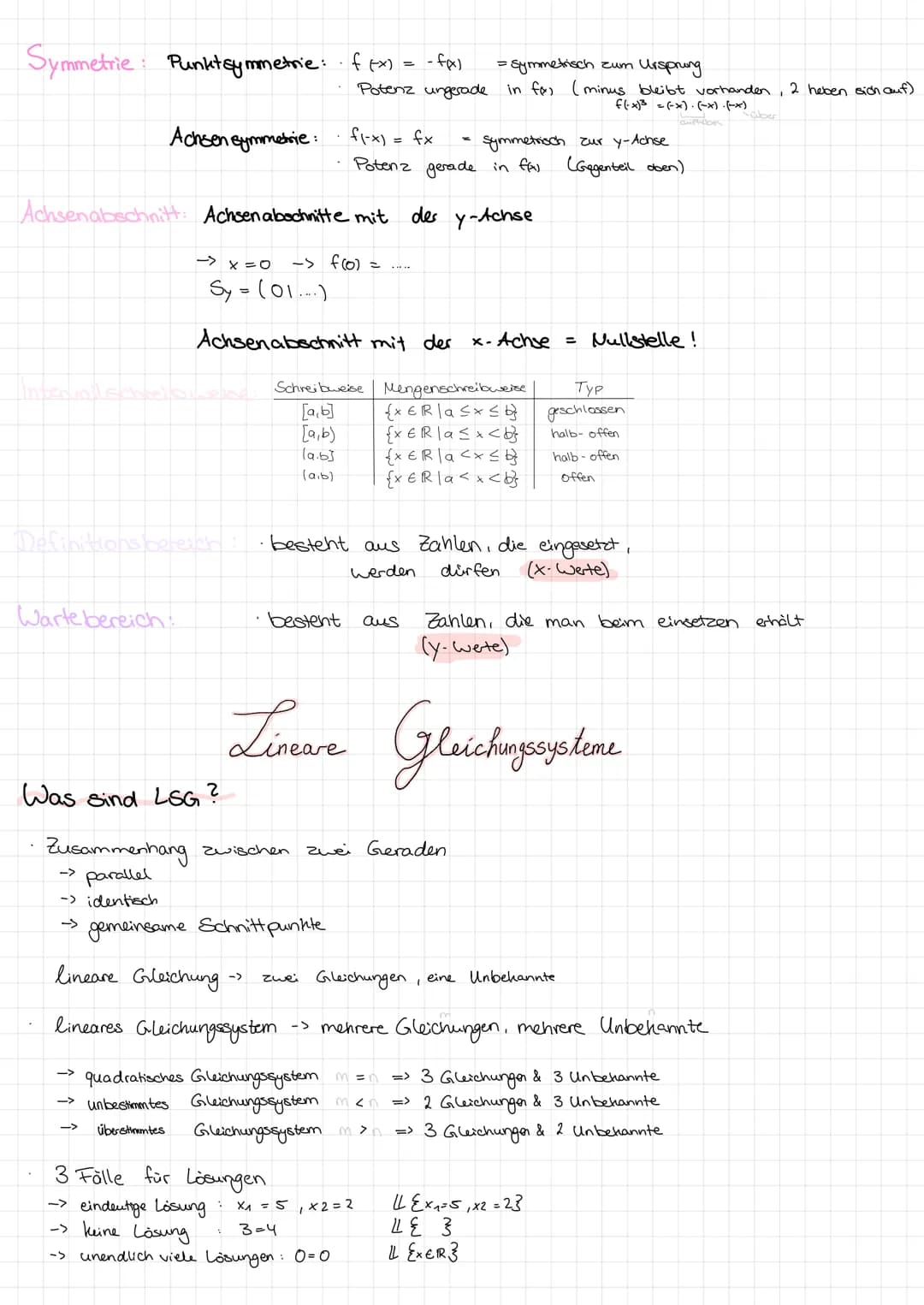 .
· Vorzeichen. + und -
Buchstaben: a. b, x
Klammer ausmuliplizieren:
2. (x-3)=2x-6
Ableitungsregeln:
->²²
-> x= -√√√
->x
Lineare Funktion:
