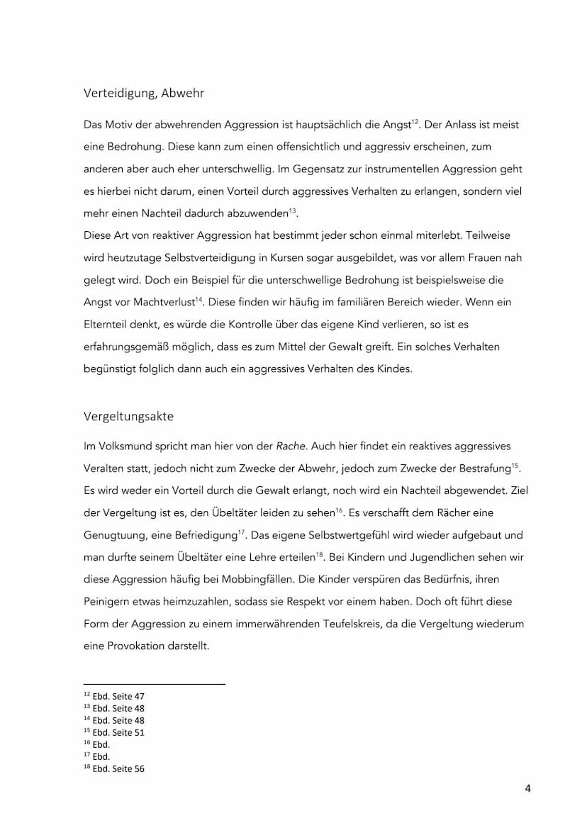 Inhaltsverzeichnis
EINLEITUNG
DIE AGGRESSION.
INSTRUMENTELLE AGGRESSION
VERTEIDIGUNG, ABWEHR.
VERGELTUNGSAKTE..
LUSTAGGRESSION
WAS BEGÜNSTIG