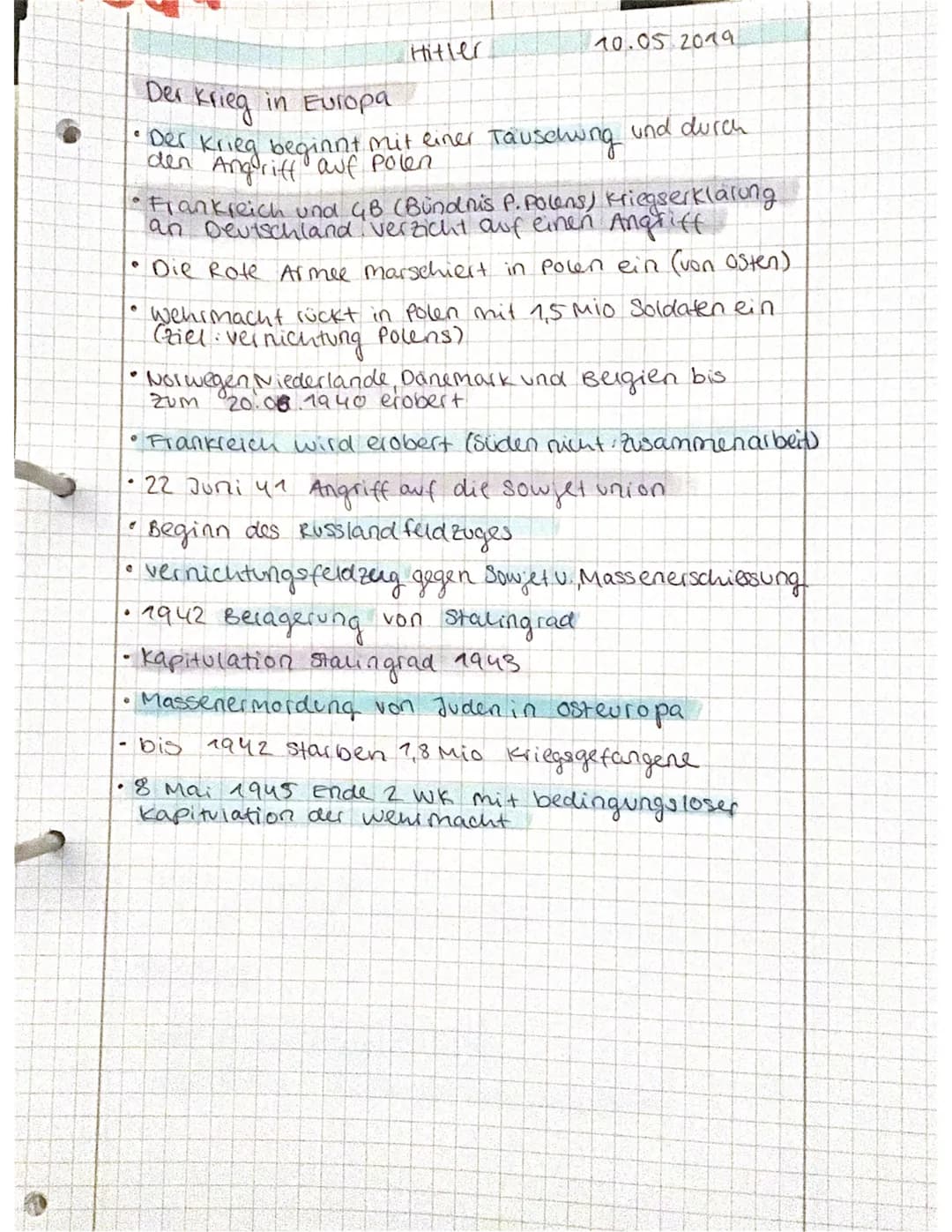 Geschichte 2. Weltkrieg
NS-Ideologie
Rassismus /Antisemitismus
Verschiedene passen in standigen kampp
Lebens raum
• Fordering von Lebensraum