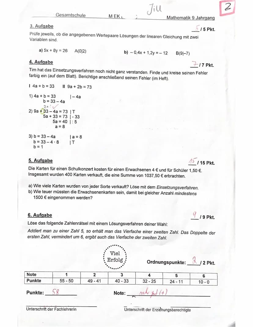 -Gesamtschule
MEK
Klassenarbeit Nr.2
Name, Vorname:
Jill
Datum: 20.12.2018
Schreibe ordentlich und sauber mit dem Füller. Zeichne mit dem Bl