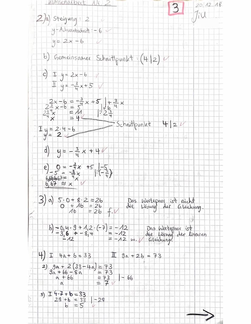 -Gesamtschule
MEK
Klassenarbeit Nr.2
Name, Vorname:
Jill
Datum: 20.12.2018
Schreibe ordentlich und sauber mit dem Füller. Zeichne mit dem Bl