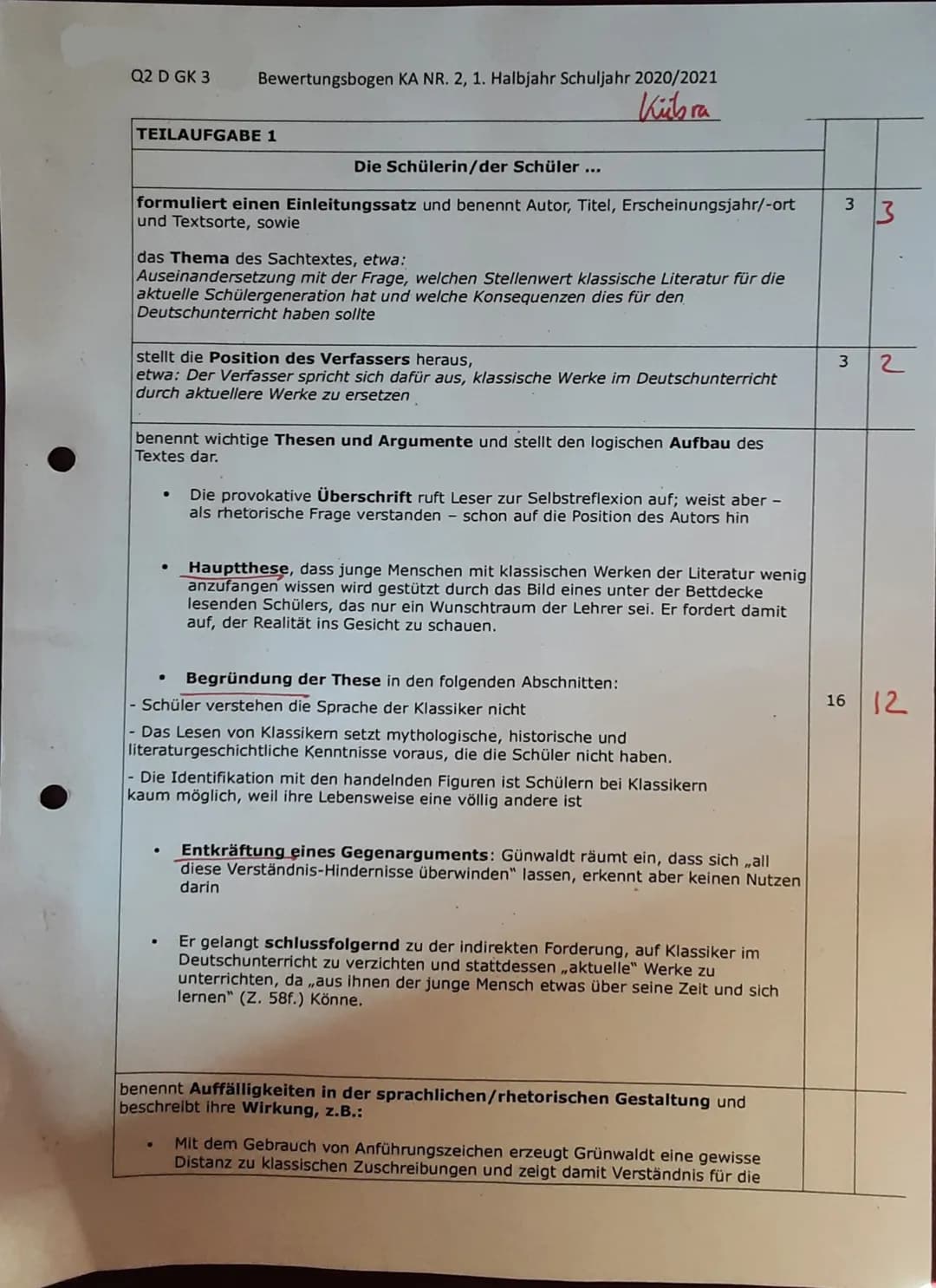 Deutsch LK Klausur nr. 2)
Der vorliegendle sachtext, Sindl Klas -
siker etwa nicht antiquiert?", verfasst
von Hans Joachim Grünwaldt und
ers