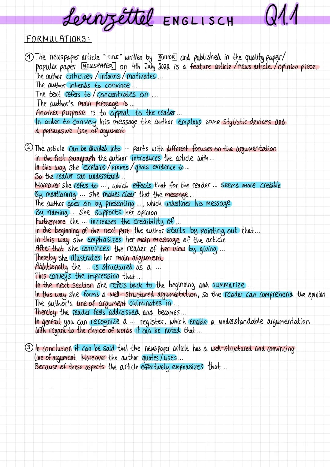 ANALYSIS NEWSPAPER-ARTICLE:
0
D
• transitory to the main focus of my text analysis
2 Main Part
6
O
0
register
⇒ Explanation of their effect 