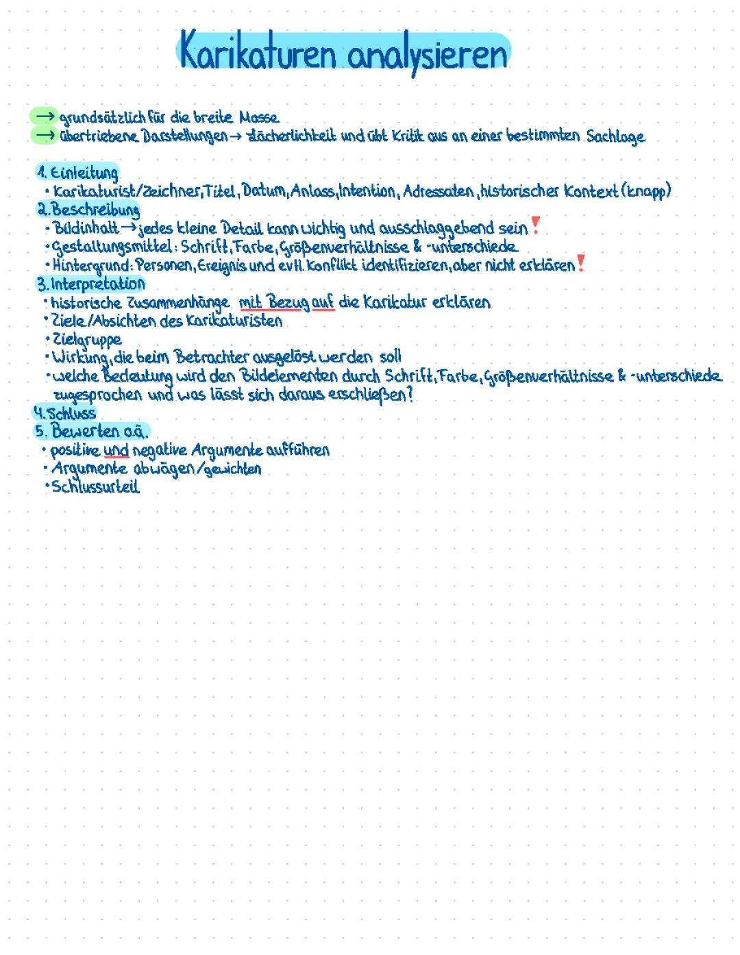 Analyseschema Karikatur
