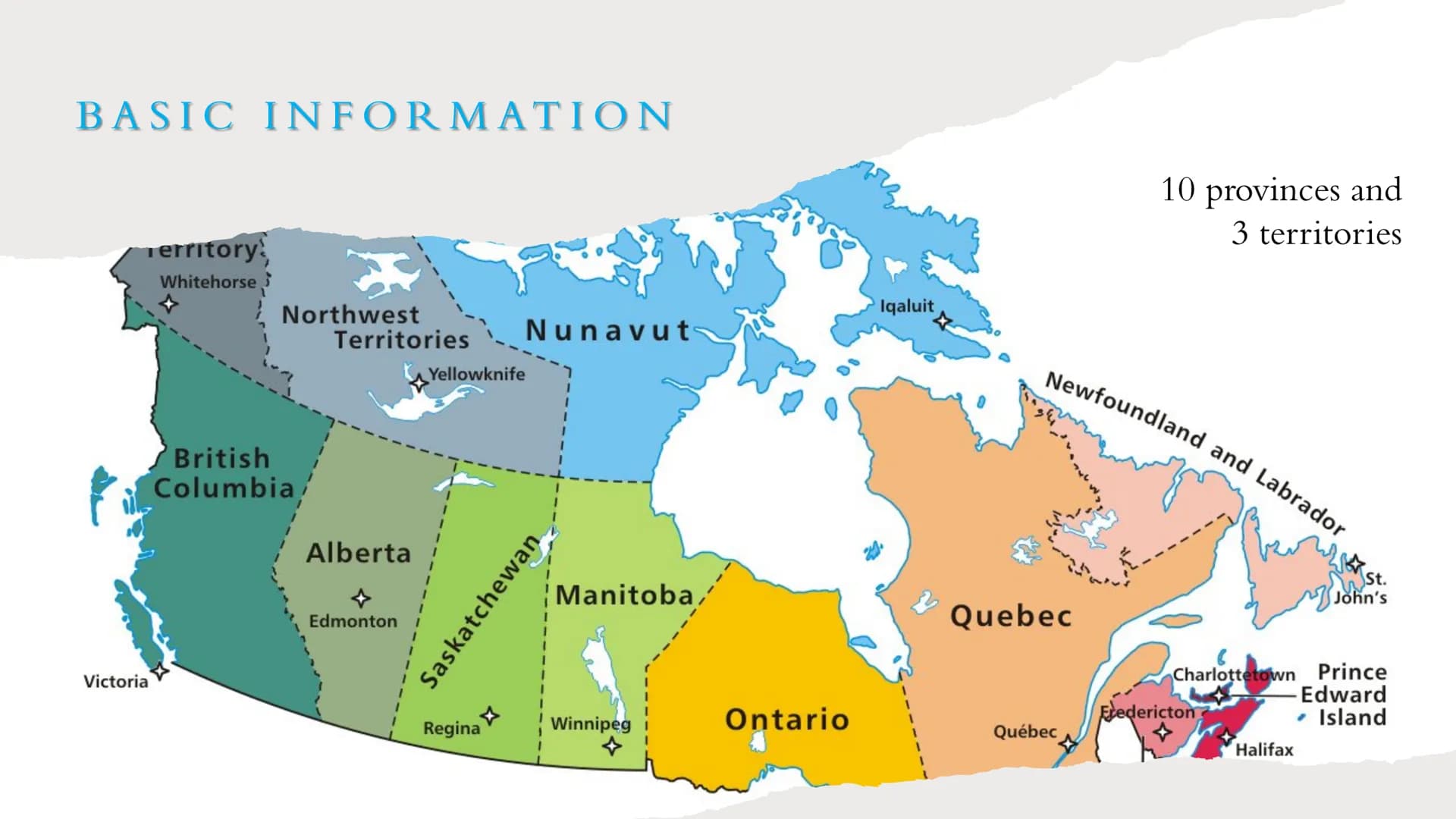 CANADA STRUCTURE
Basic information
History
Traditions
Places
People
Sports
Food
Fun fact
Sources
2 BASIC INFORMATION
Territory
Whitehorse
Vi