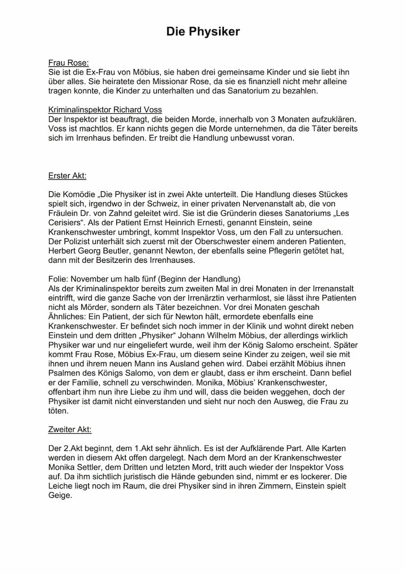 Die Physiker
Friedrich Dürrenmatt - Die Physiker
Geschrieben 1961 von Friedrich Dürrenmatt
Die Physiker wurde erstmals am 21. Februar 1962 a