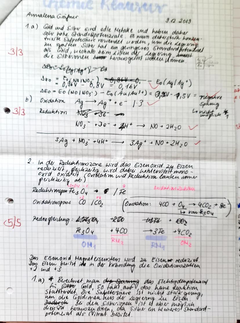 2. Klausur 11/1
90 min (09:55- 11:25)
Amalena
Leistungskurs Chemie
Teil A Hilfsmittelfreier Teil
Die Arbeitszeit für Teil A beträgt maximal 