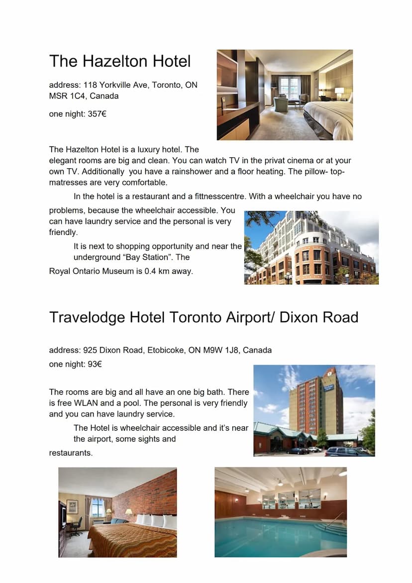 Toronto
******
W Fact file:
Population:
Location:
Size:
Mayor:
Historical:
●
2,615 million (2011)
50% are not from Canada
East-south of Cana