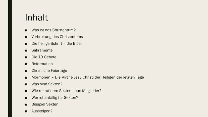 DAS CHRISTENTUM
Janina Bendtschneider und Lara Marie Behning
April 2020 Inhalt
Was ist das Christentum?
■ Verbreitung des Christentums
Die h
