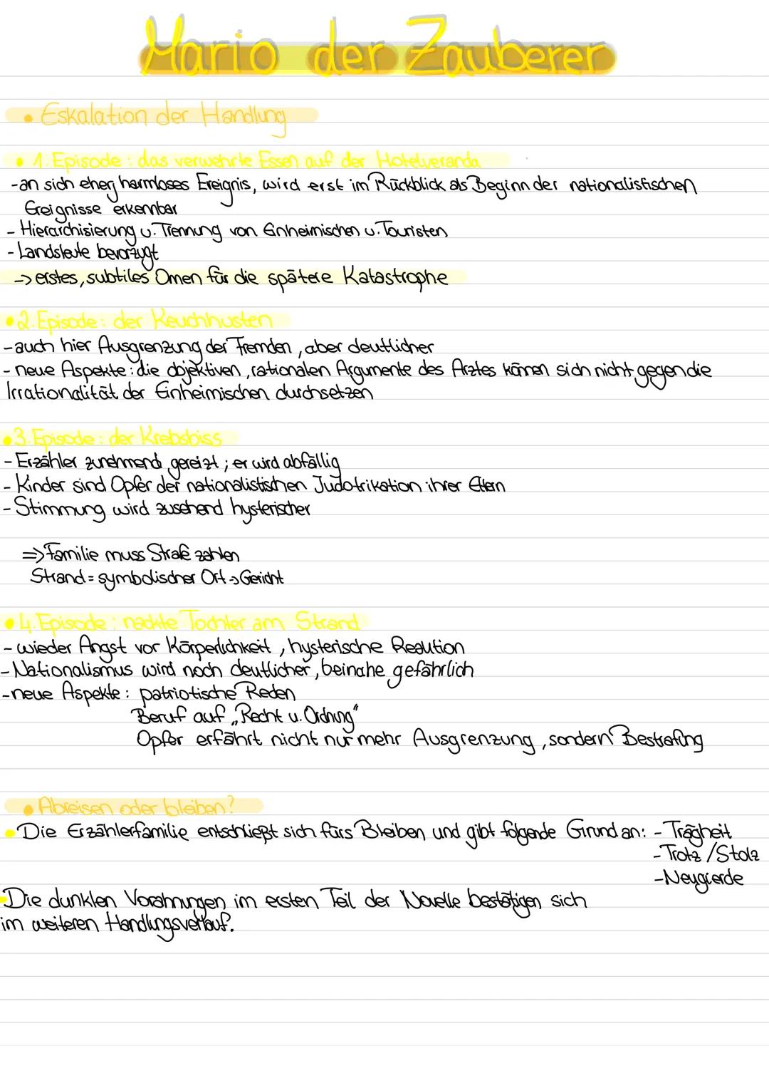 # Mario der Zauberer

Deutsch J2

Μαρία Παπαδοπούλου # Hario der Zauberer

• Eskalation der Handling

•1 Episode: das verwehrte Essen auf de