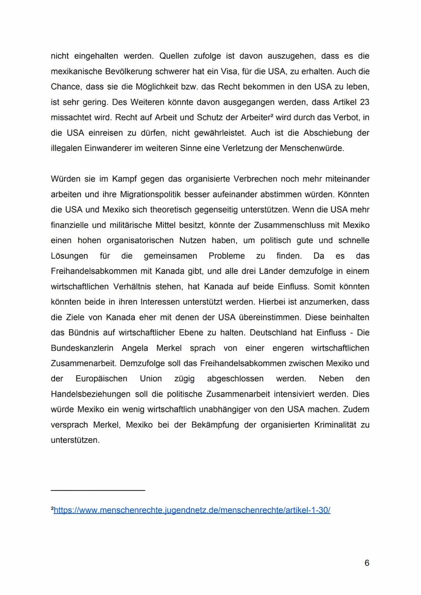 Im Rahmen dieser Konfliktanalyse werde ich mich mit dem Konflikt zwischen Mexiko
und den USA beschäftigen. Da es unterschiedliche Konfliktfe
