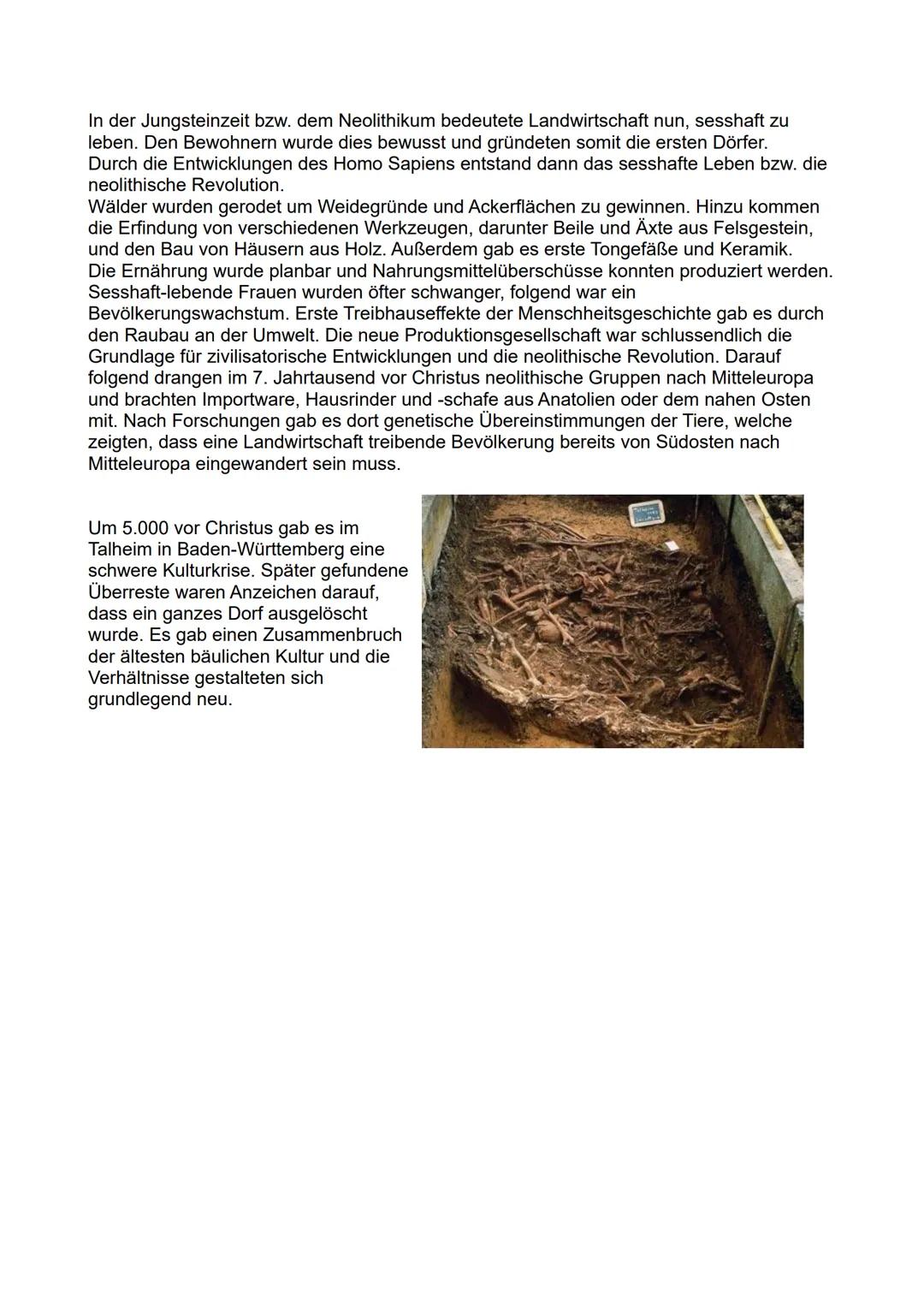 # Die neolithische Revolution bzw. die Neusteinzeitliche Revolution

Die Entwicklungen zu neolithischen bzw. zur neusteinzeitlichen Revoluti