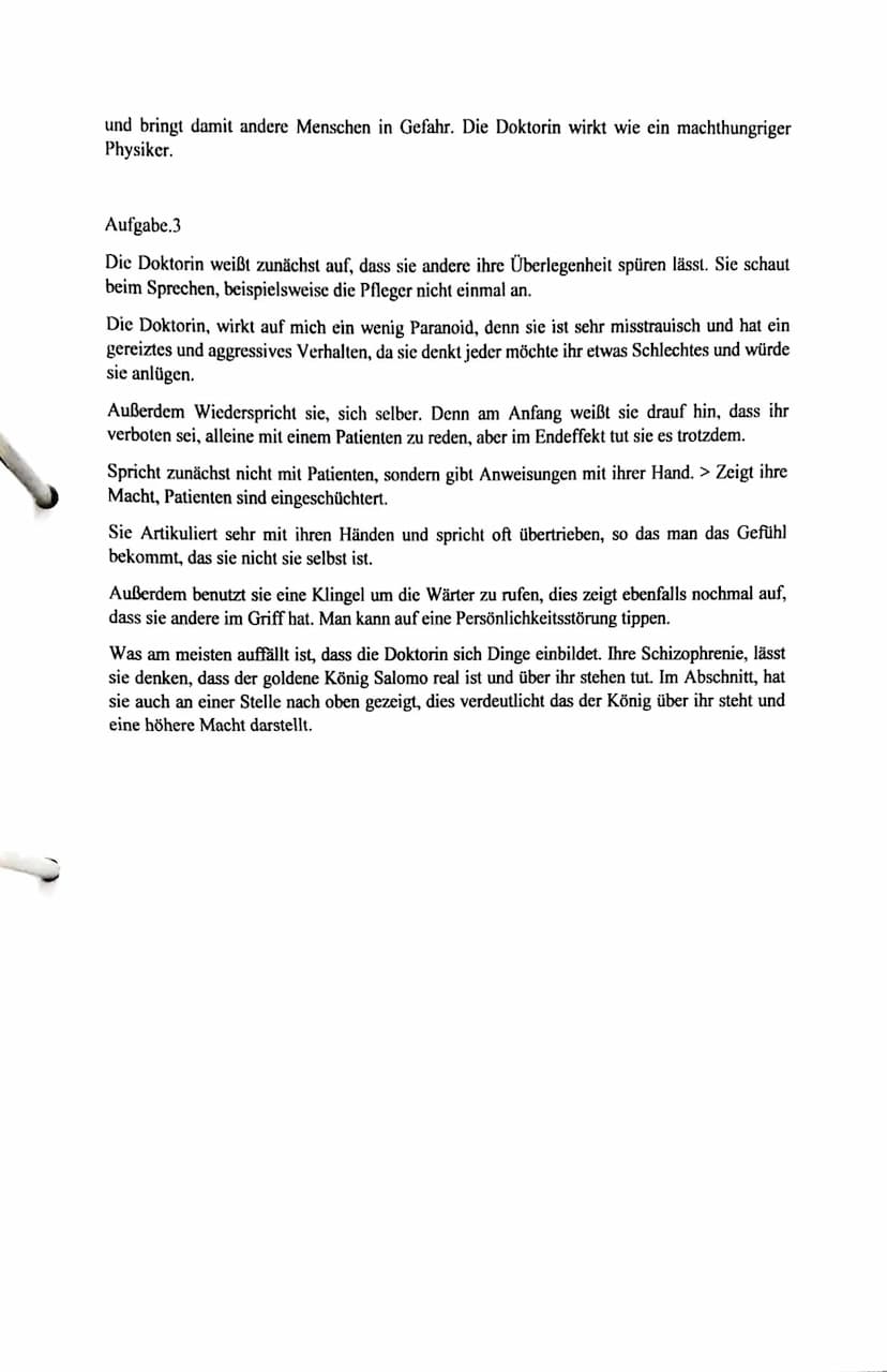 Deutsch EVA Aufgaben (1. Lerneinheit)
Aufgabe.1
- Durch die leere im Raum (S.78), bekommt man ein bedrücktes und aufgeschmissenes Gefühl.
Es