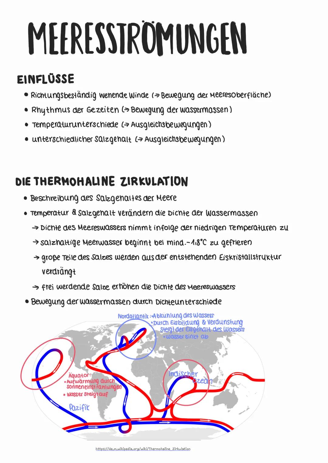 # MEERESSTRÖMUNGEN

EINFLÜSSE

*   Richtungsbeständig wenende Winde (Bewegung der Meeresoberfläche)
*   Rhythmus der Gezeiten Bewegung der w
