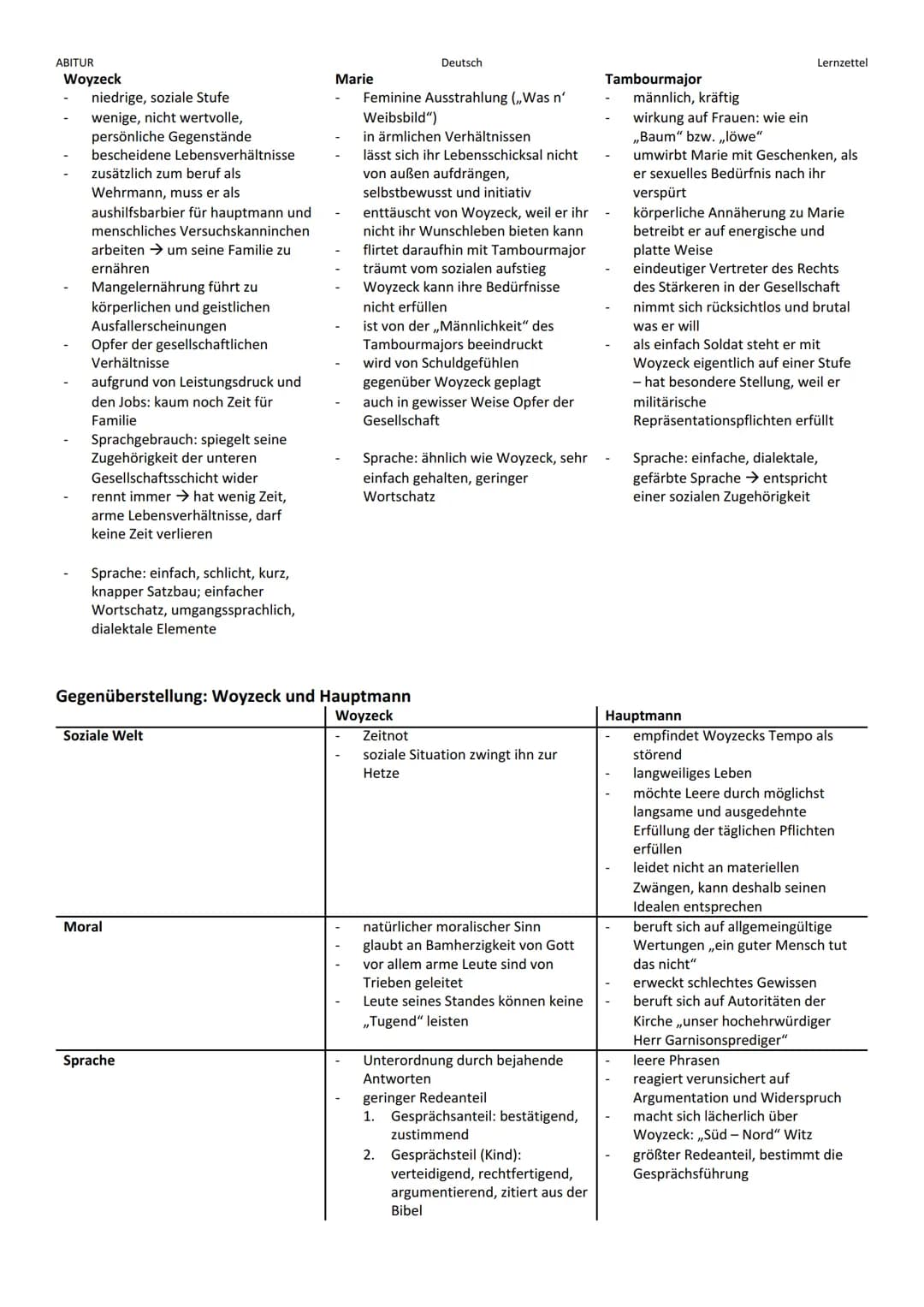 ABITUR
WOYZECK - Georg Büchner
Geisteshaltung: Politisches Bild
Bekenntnis zur Gewalt
nur durch Zwang sind den Mächtigen Verbesserungen
abzu