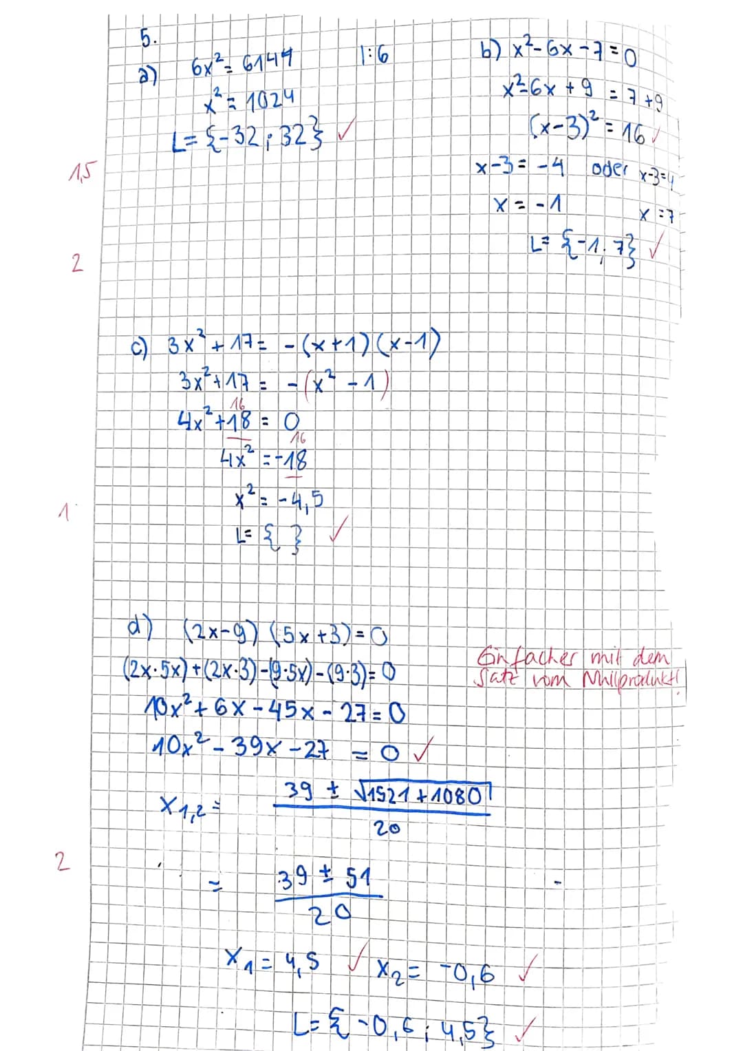 Wurzel und Quadratische Gleichungen Übungen PDF für Klasse 8 und 9