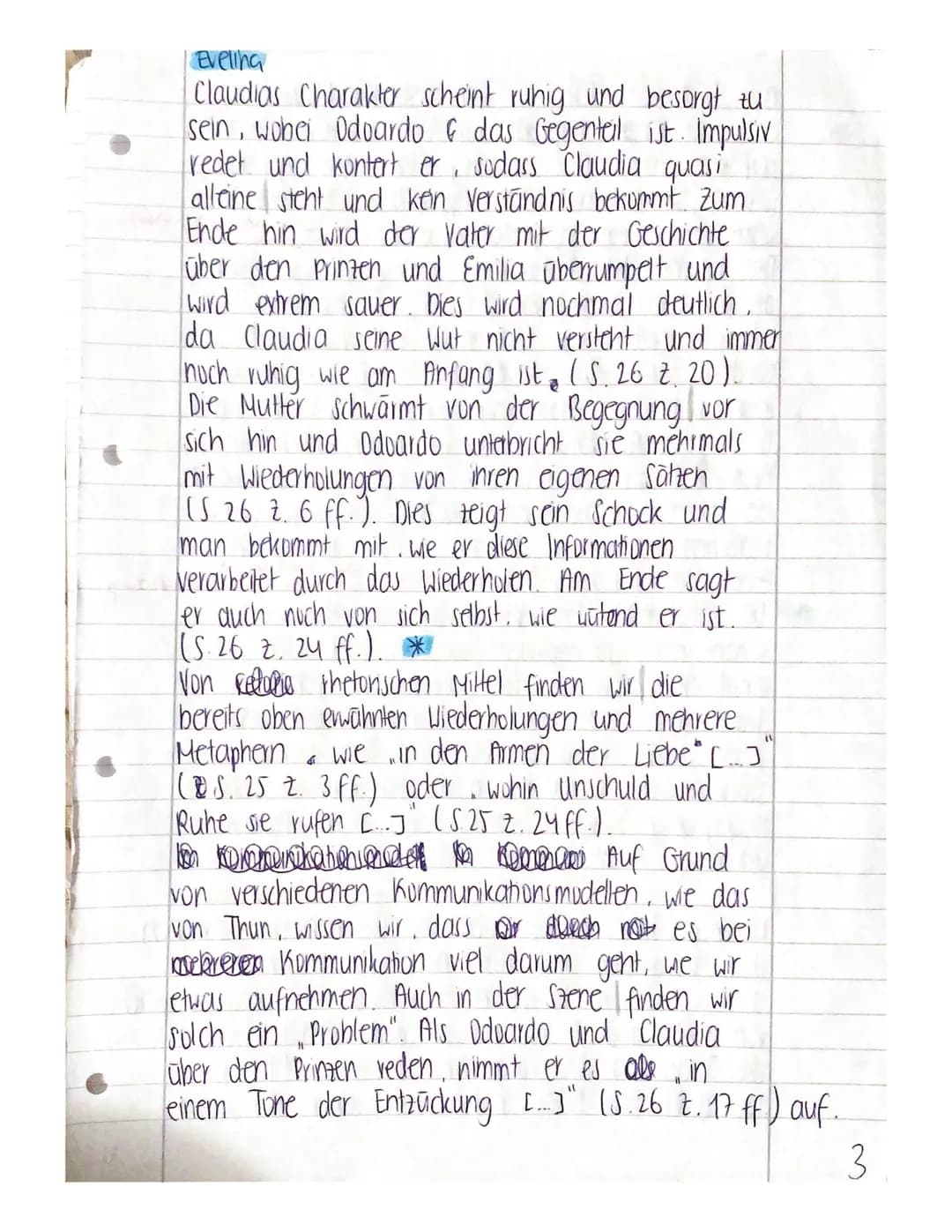 Analysieren Sie die Szene II, 4 (Dialog zwischen Odoardo und
Claudia)!
Beachten Sie die im Unterricht besprochenen Hinweise zum Erstellen ei