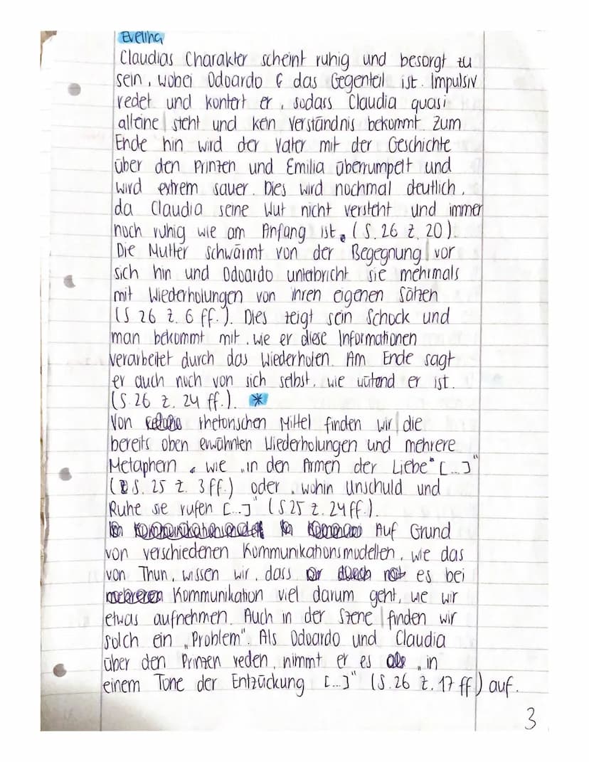 Analysieren Sie die Szene II, 4 (Dialog zwischen Odoardo und
Claudia)!
Beachten Sie die im Unterricht besprochenen Hinweise zum Erstellen ei