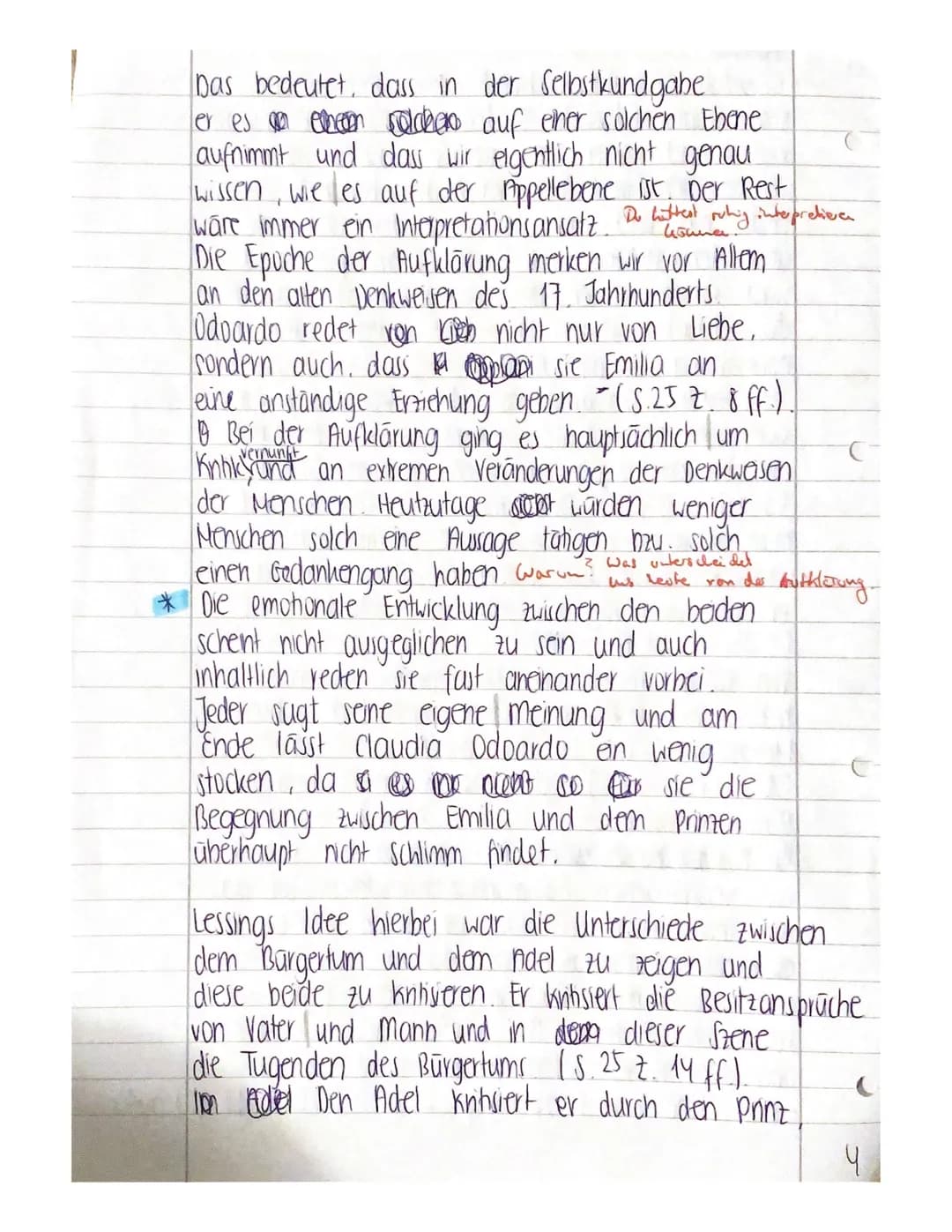 Analysieren Sie die Szene II, 4 (Dialog zwischen Odoardo und
Claudia)!
Beachten Sie die im Unterricht besprochenen Hinweise zum Erstellen ei