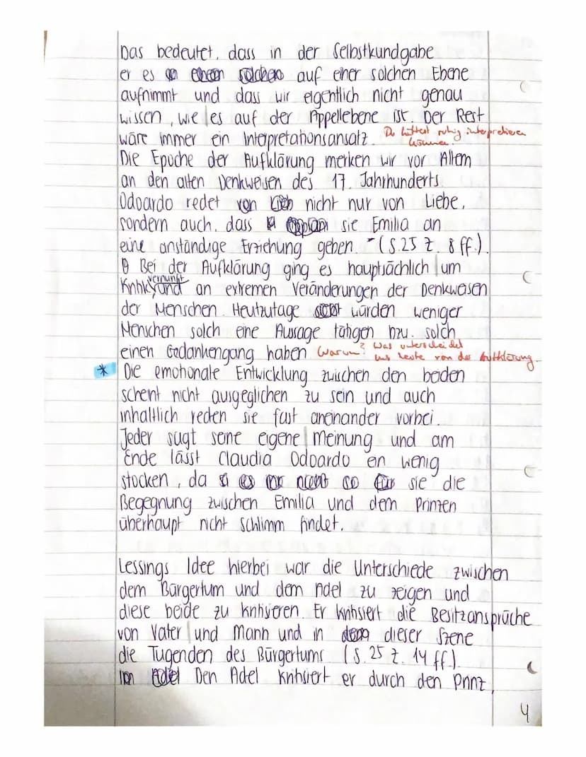 Analysieren Sie die Szene II, 4 (Dialog zwischen Odoardo und
Claudia)!
Beachten Sie die im Unterricht besprochenen Hinweise zum Erstellen ei