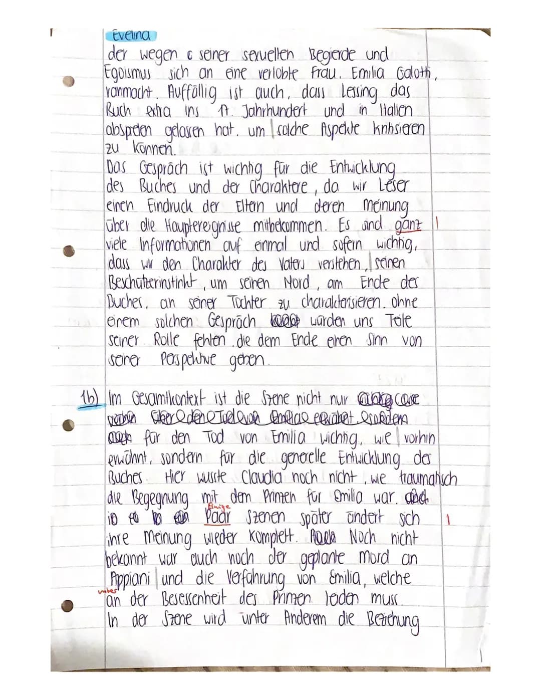 Analysieren Sie die Szene II, 4 (Dialog zwischen Odoardo und
Claudia)!
Beachten Sie die im Unterricht besprochenen Hinweise zum Erstellen ei