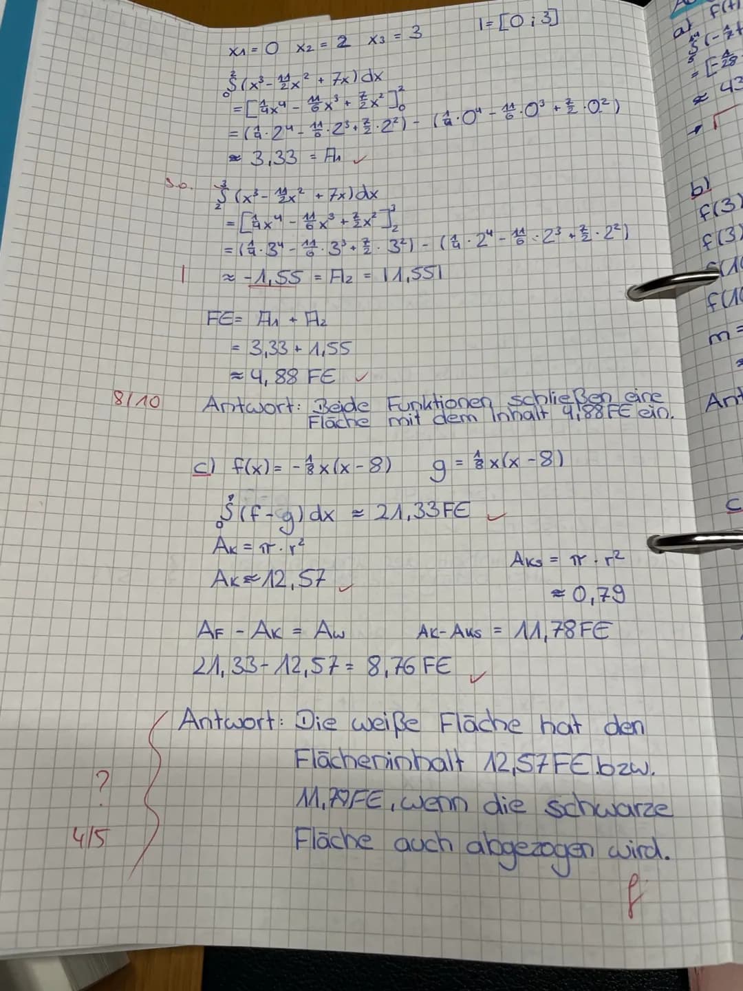 19.03.2021
Name:
(2)
Aufgabenstellungen:
a) In Abbildung 1 ist der Graph der
Funktion f gegeben.
(1)
1. Klausur
Mathematik, Grundkurs
Prüfun