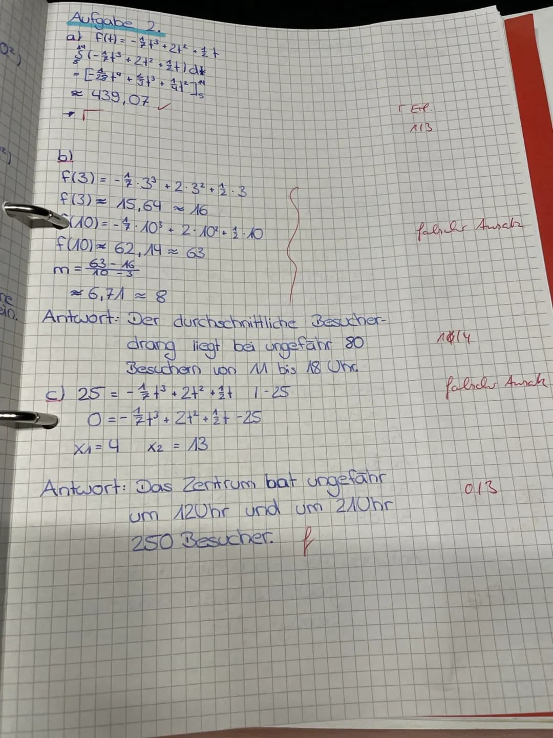 19.03.2021
Name:
(2)
Aufgabenstellungen:
a) In Abbildung 1 ist der Graph der
Funktion f gegeben.
(1)
1. Klausur
Mathematik, Grundkurs
Prüfun