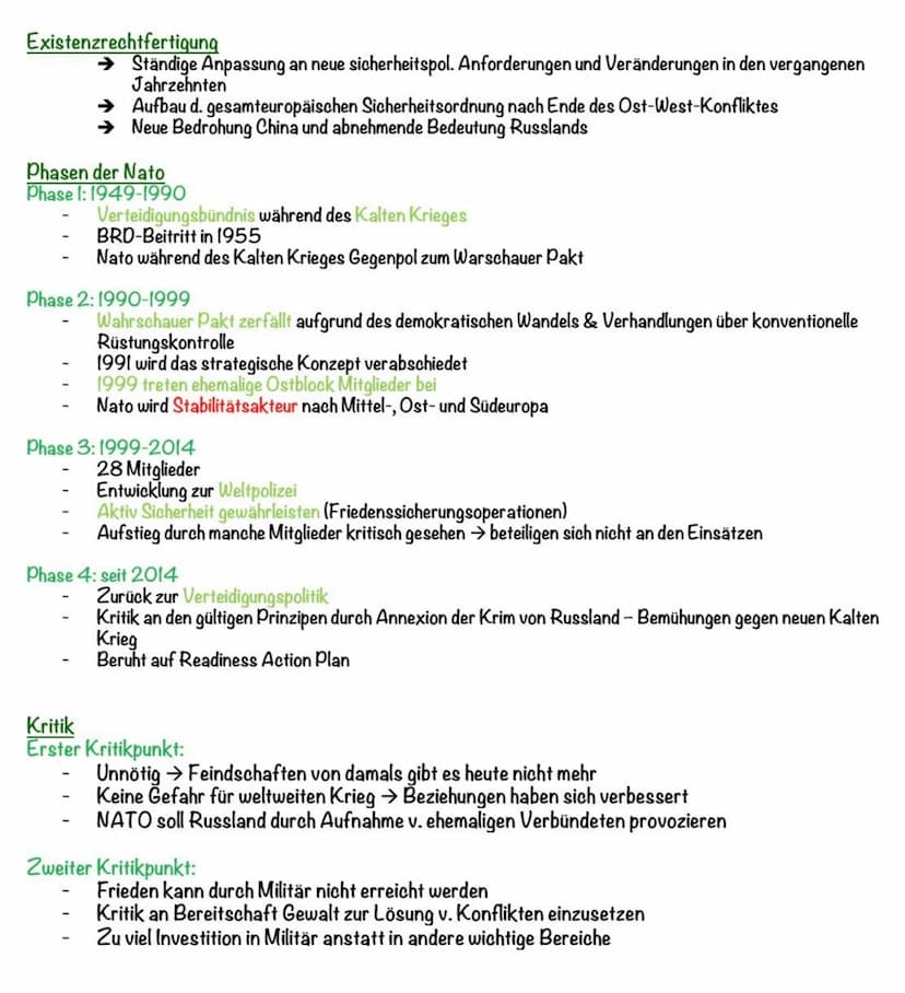 Allgemein
Geschichte
Militärisch-politische Organisation
30 europäischen und nordamerikanischen
Mitgliedsstaaten
Ziel: eigener Sicherheit un