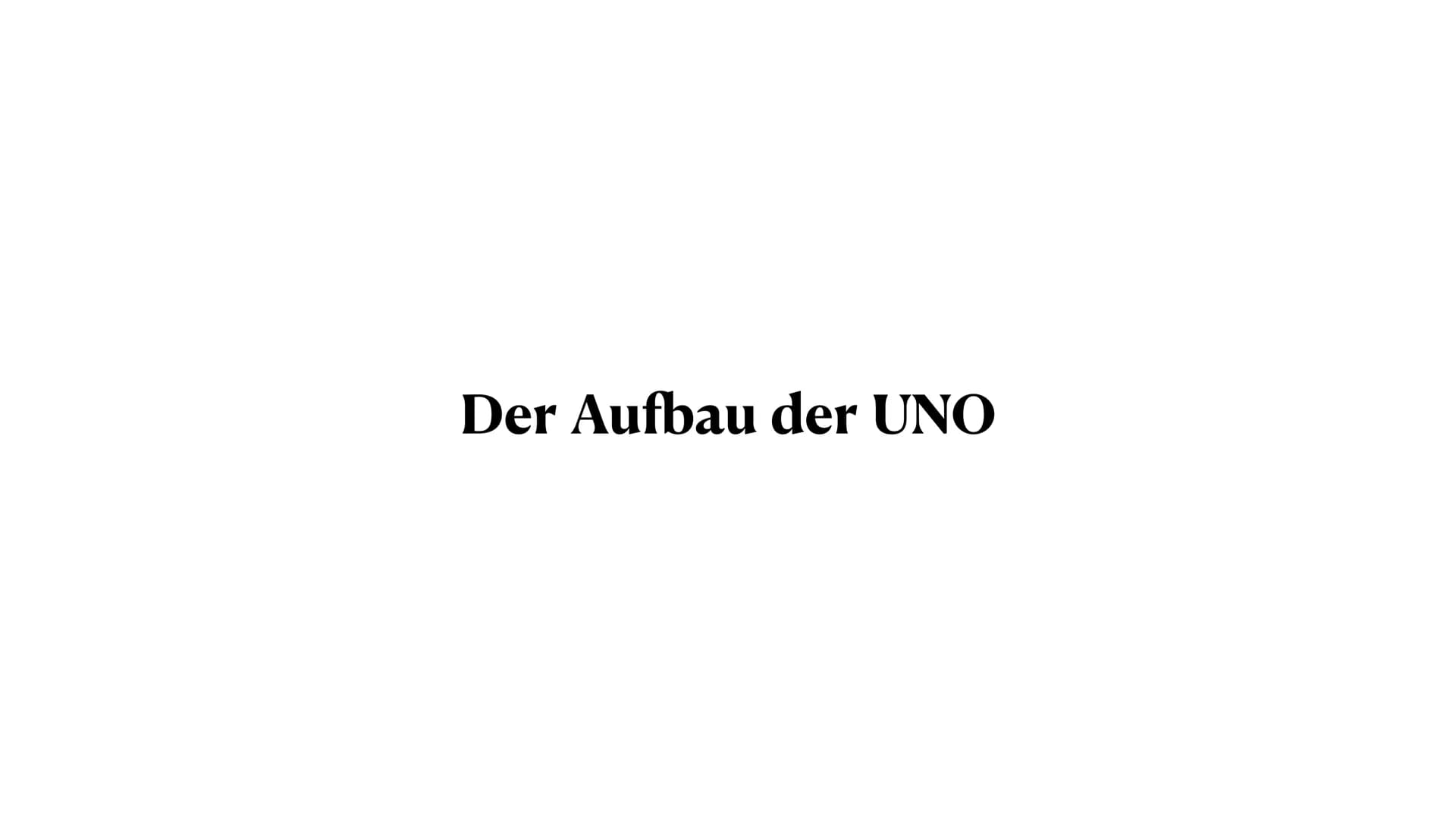  Die UNO
Aufbau, Aufgaben und Probleme der UNO
Lenja, Mia, Pia, Melisa, Sali Was bedeutet eigentlich
UNO? ●
●
●
Inhalt
Der Aufbau der UNO
Di