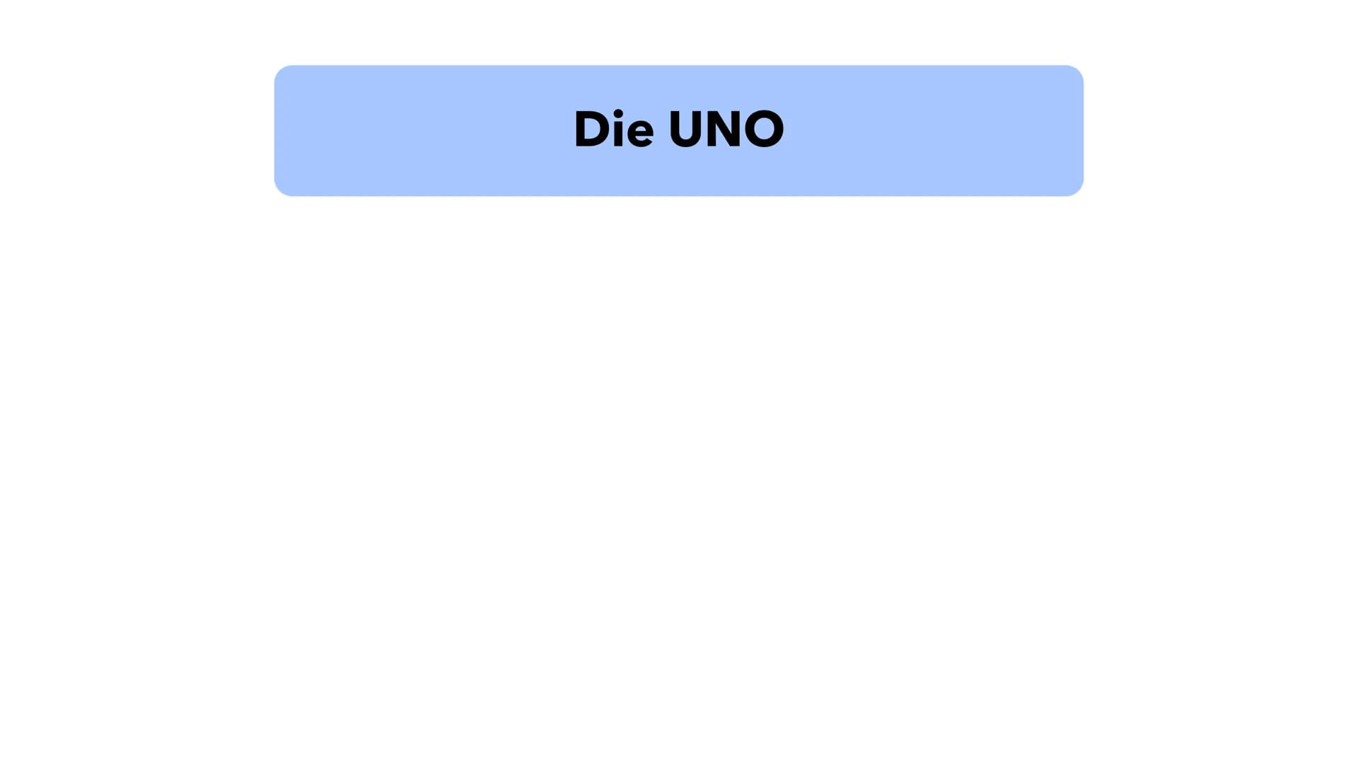  Die UNO
Aufbau, Aufgaben und Probleme der UNO
Lenja, Mia, Pia, Melisa, Sali Was bedeutet eigentlich
UNO? ●
●
●
Inhalt
Der Aufbau der UNO
Di
