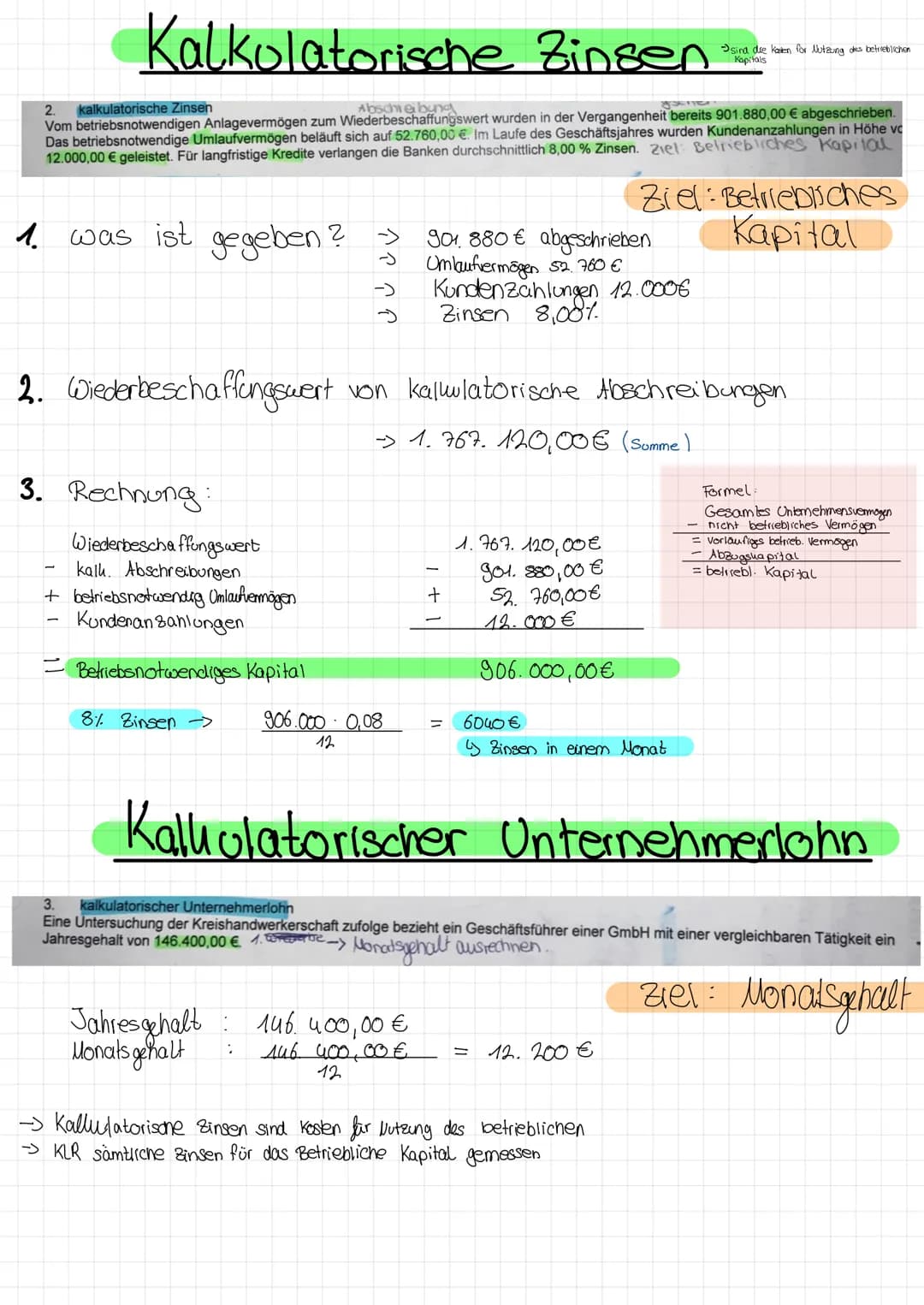 Kosten und Leistungs Rechnung / Kosten und Leistungs Rechnung / Leitfragen:
1: Welche Kosten und Leistungen sind aus der Fibu absugrensen?
→