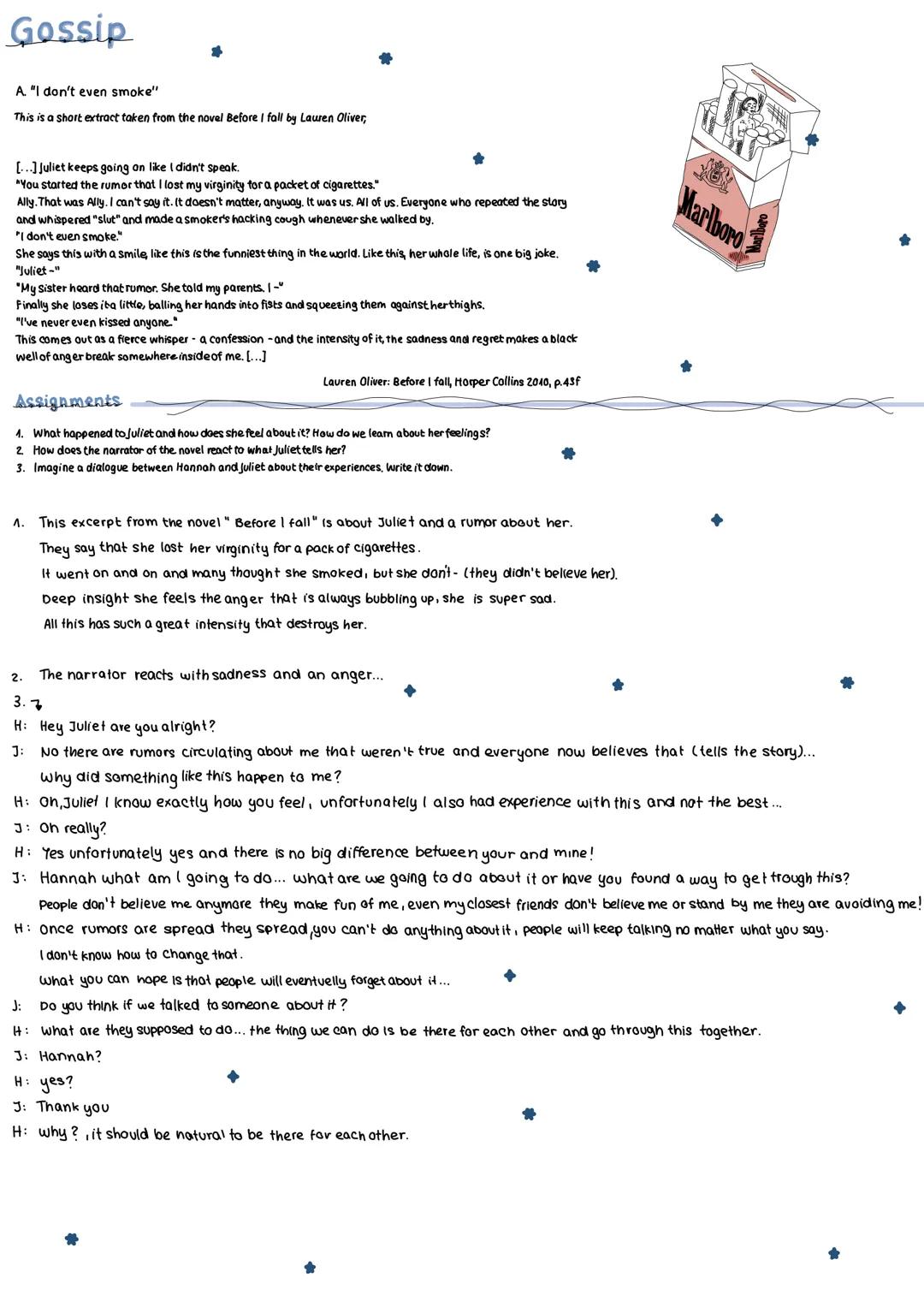 # Jay Asher

# Thirteen Reasons Why Reading Log
#1A
1. Person and place associated to the chapter:
Eisenhower Park
Justin Foley
+ Hannah Bak